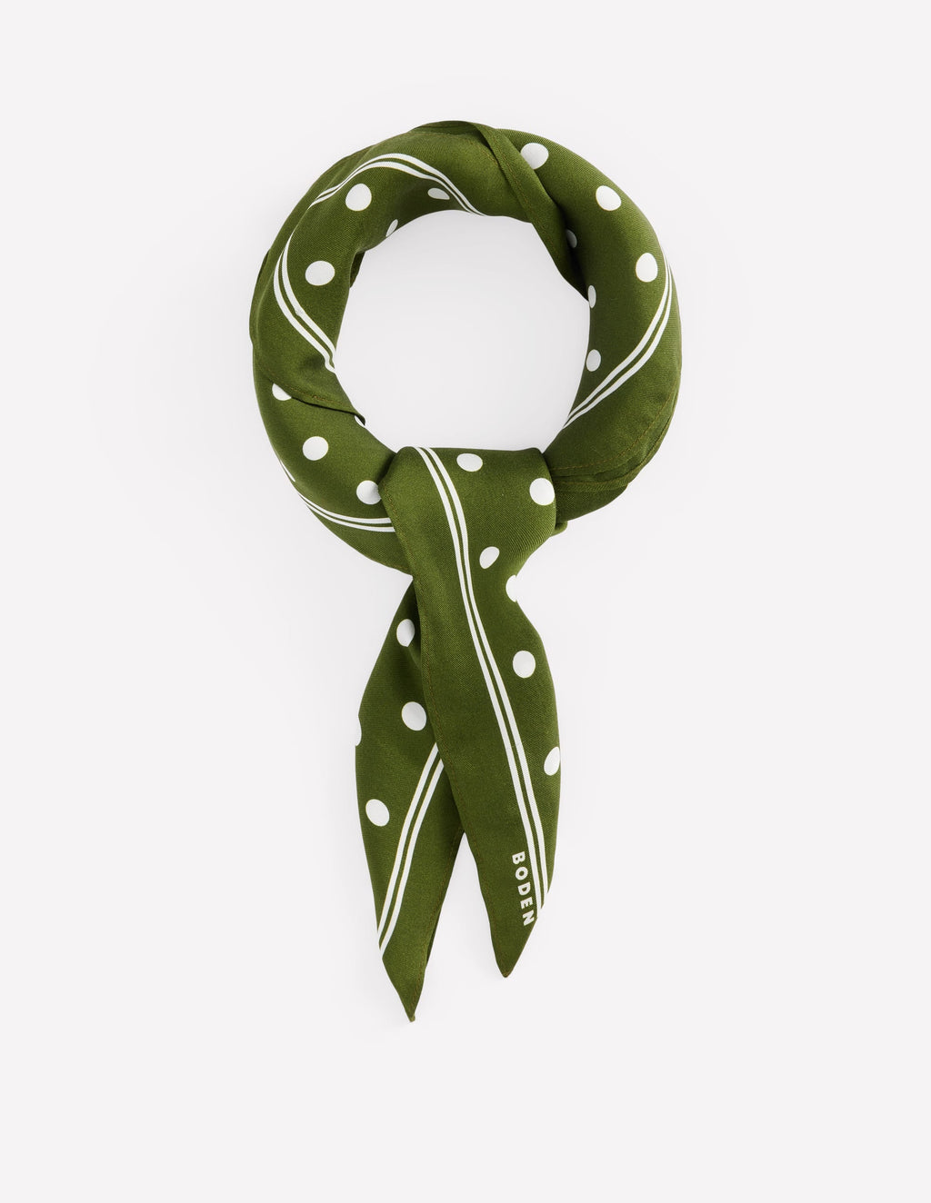 Silk Square Scarf-Chive, Spot