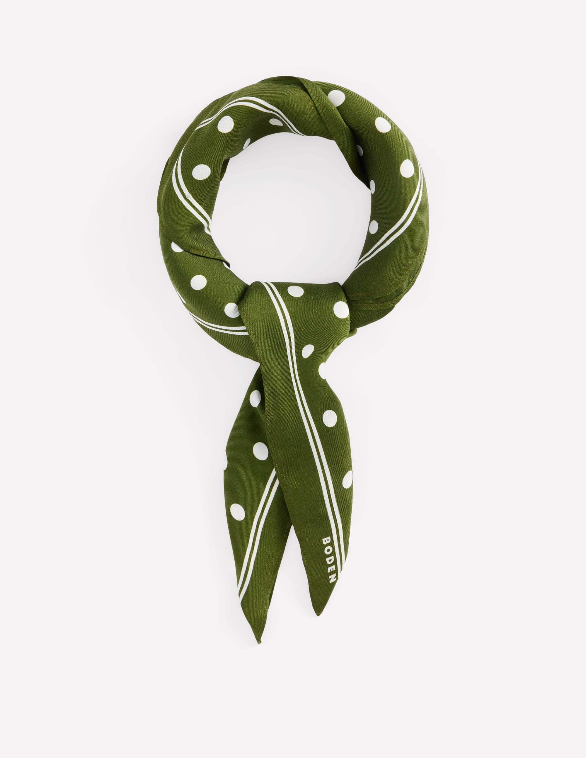 Silk Square Scarf-Chive, Spot