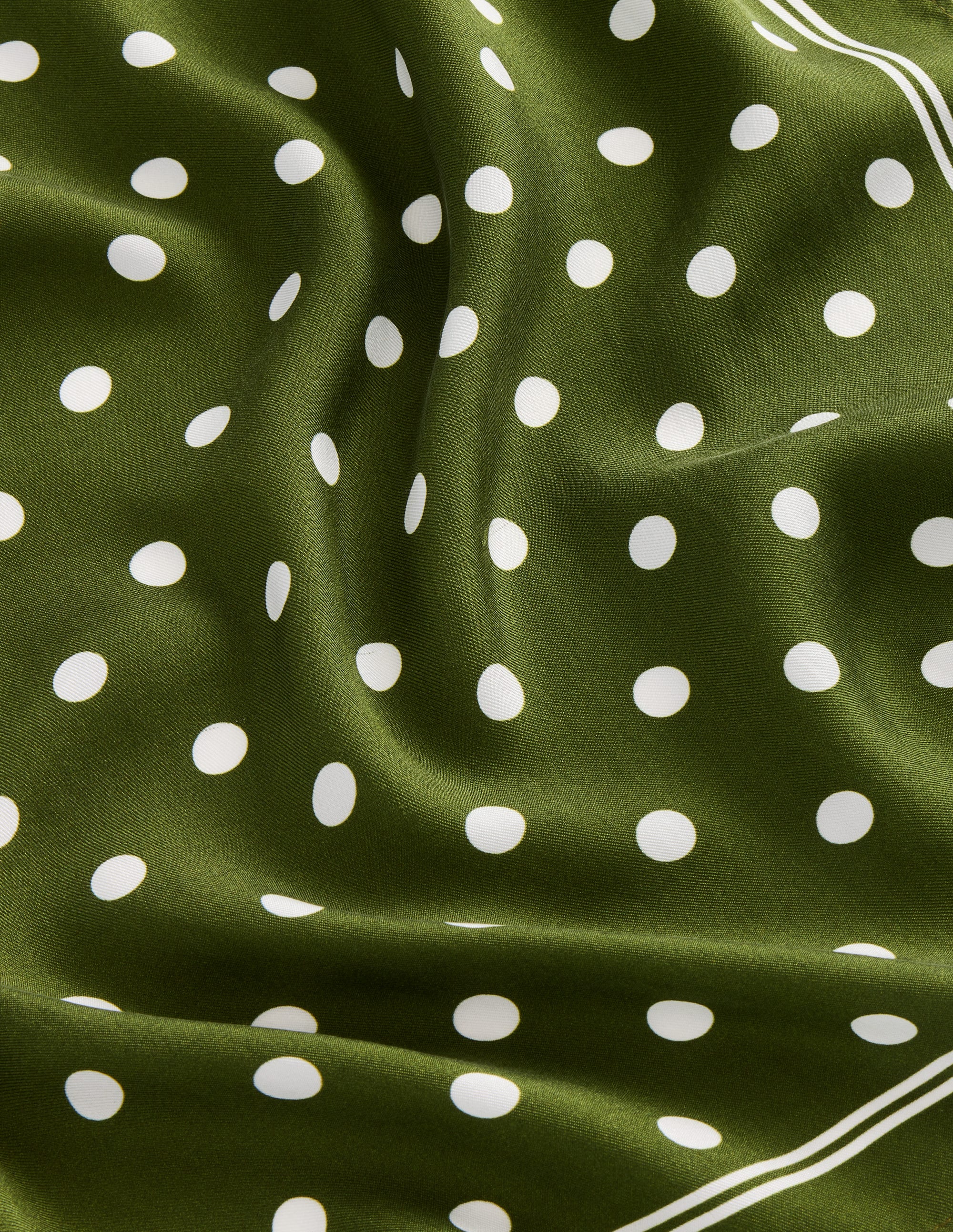 Silk Square Scarf-Chive, Spot
