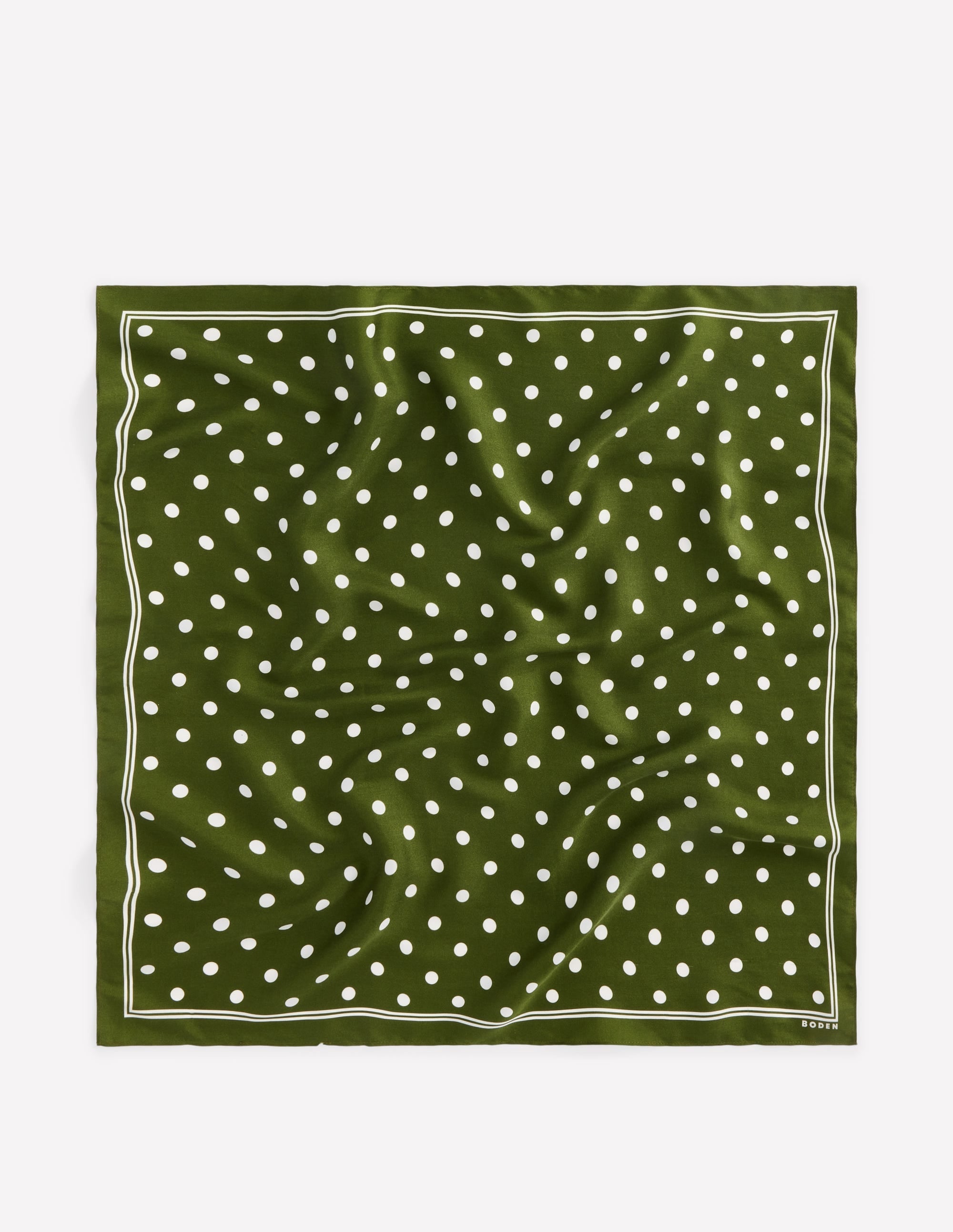 Silk Square Scarf-Chive, Spot