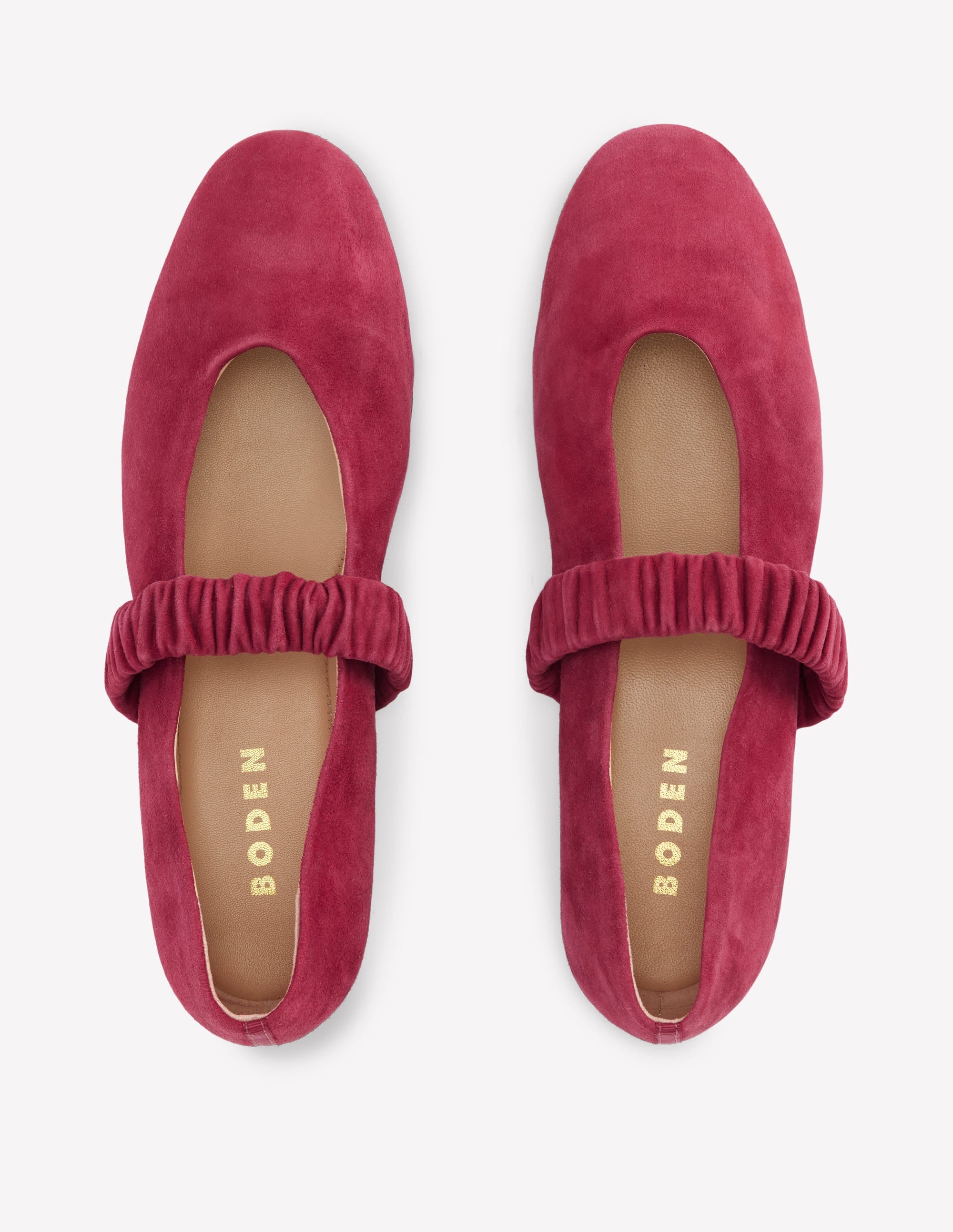 Ruched Ballet Flats-Wine