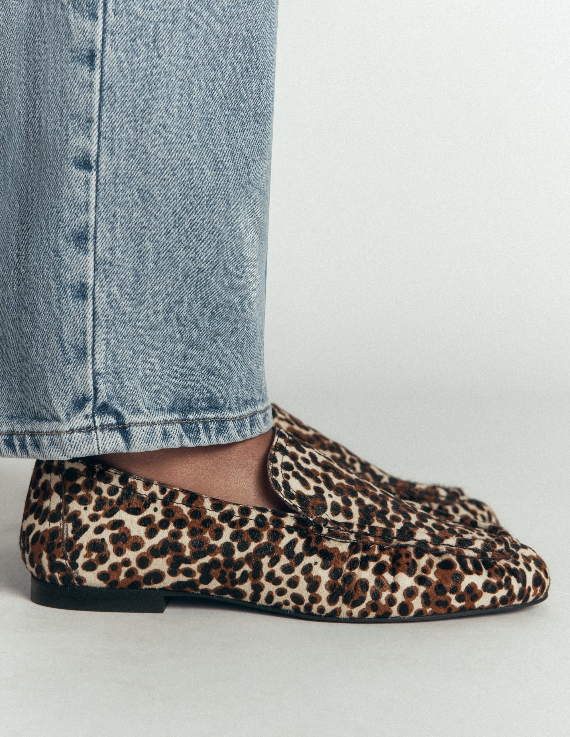 Everyday Flexi Loafers-Black and Ivory Speckled
