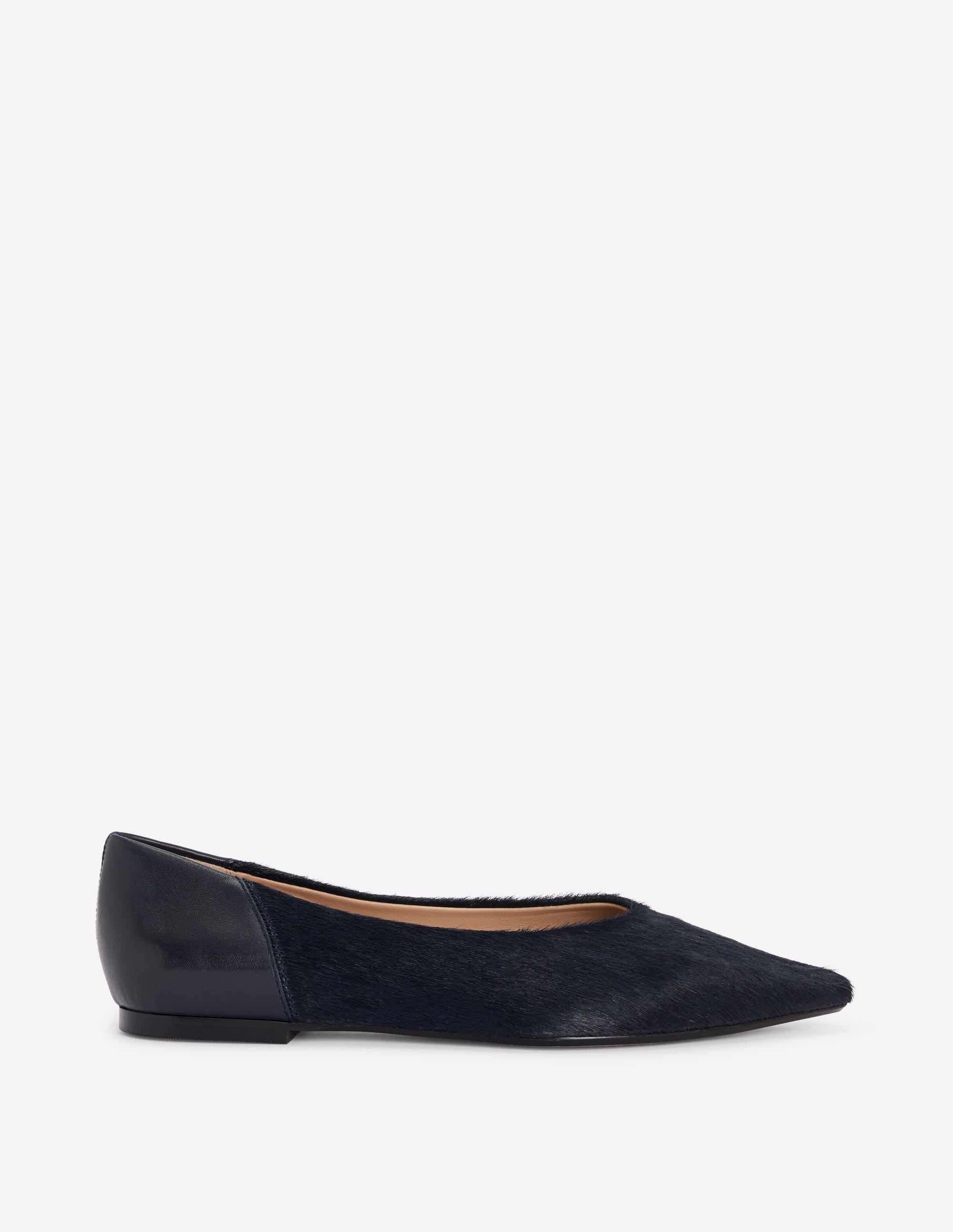 Pointed Toe Flats-Navy