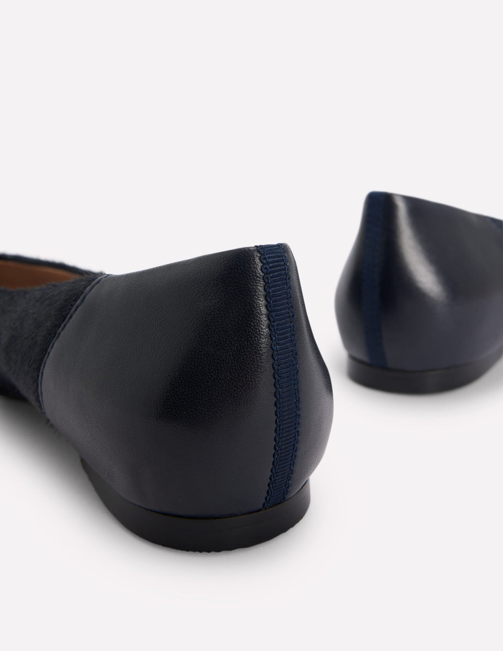 Pointed Toe Flats-Navy