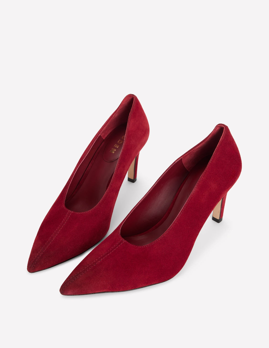 Pointed Court Shoes-Oxblood