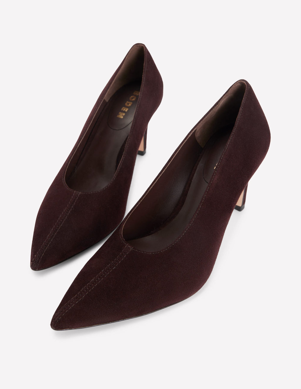 Pointed Court Shoes-Chocolate