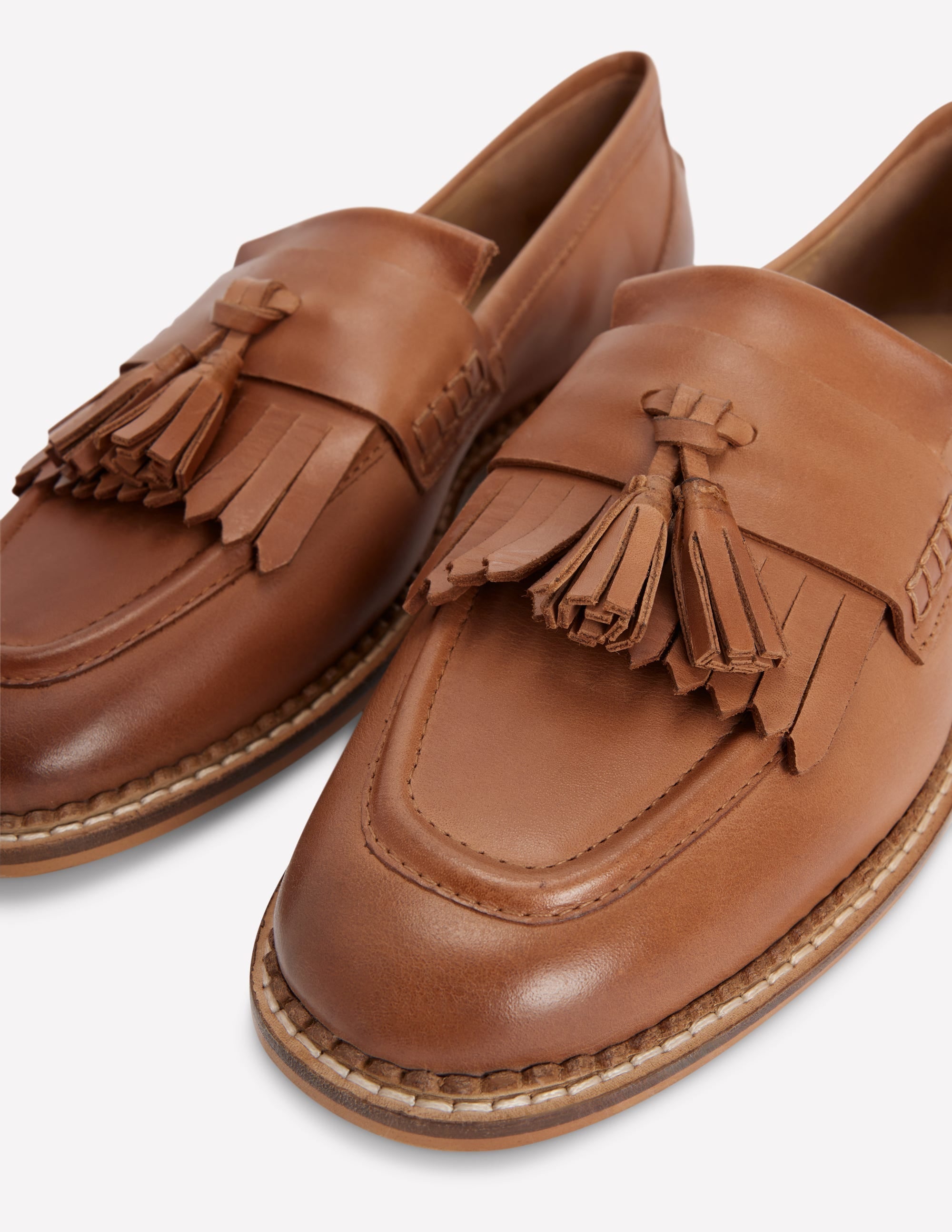 Flat Loafers-Tan