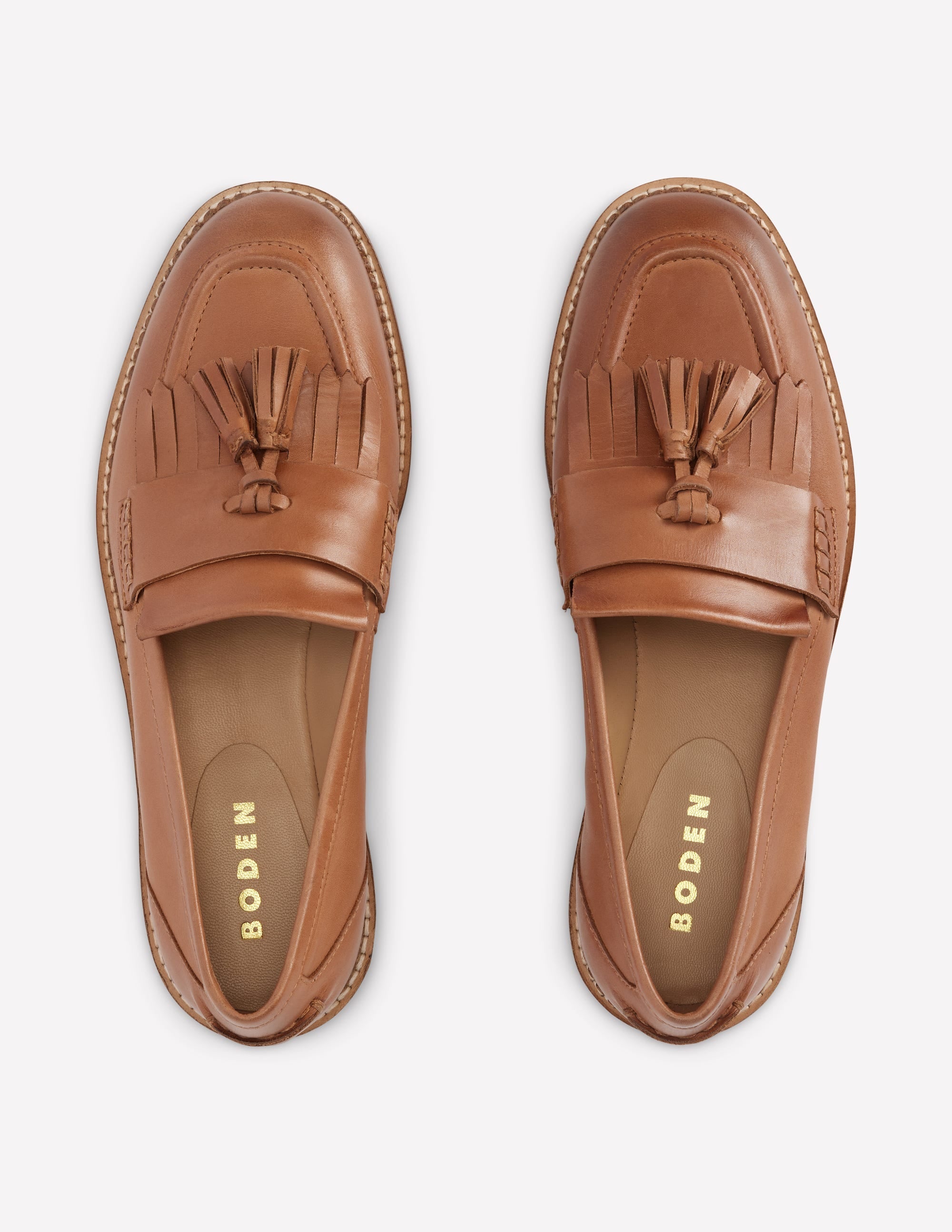 Flat Loafers-Tan
