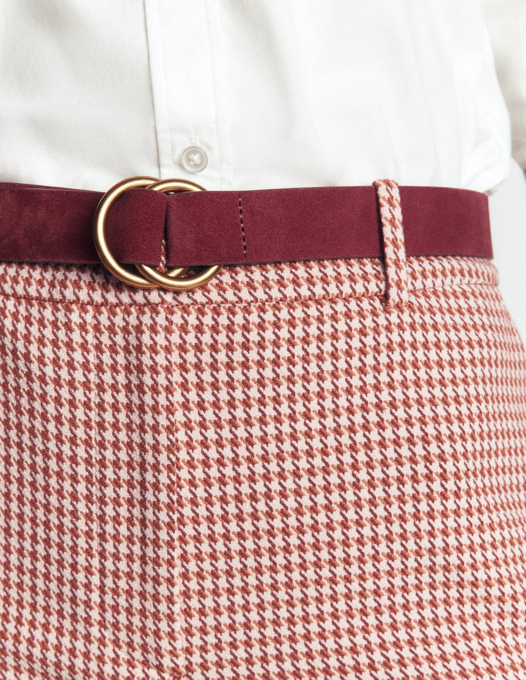 Double Ring Belt-Oxblood