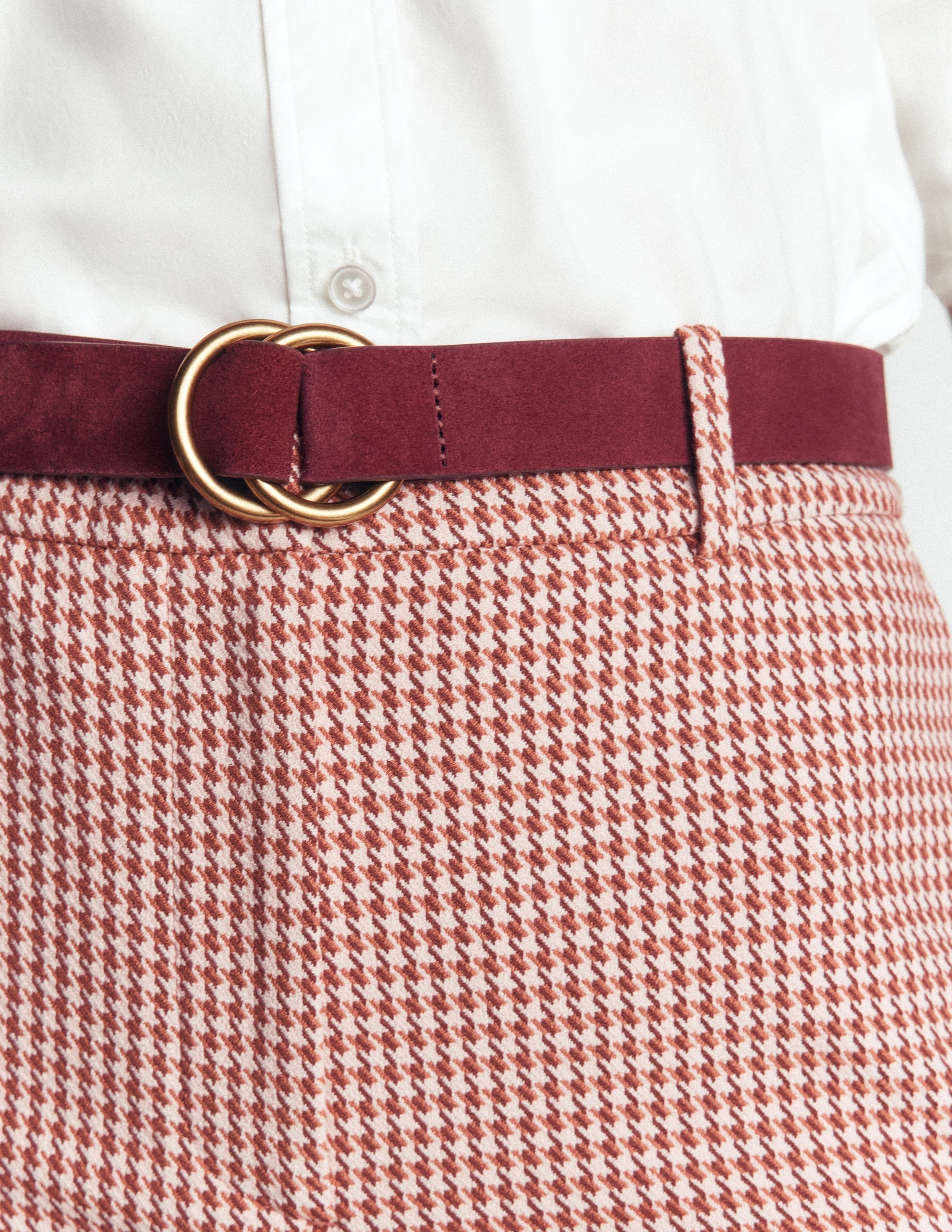 Double Ring Belt-Oxblood
