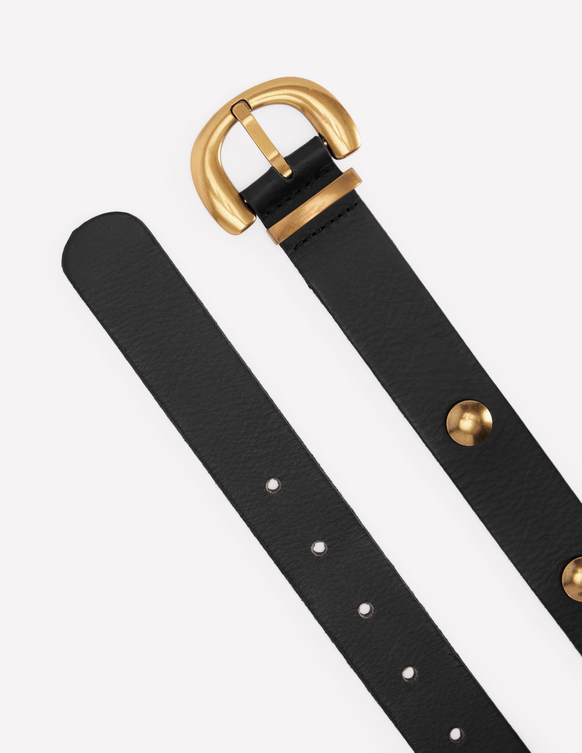 Stud Buckle Belt-Black