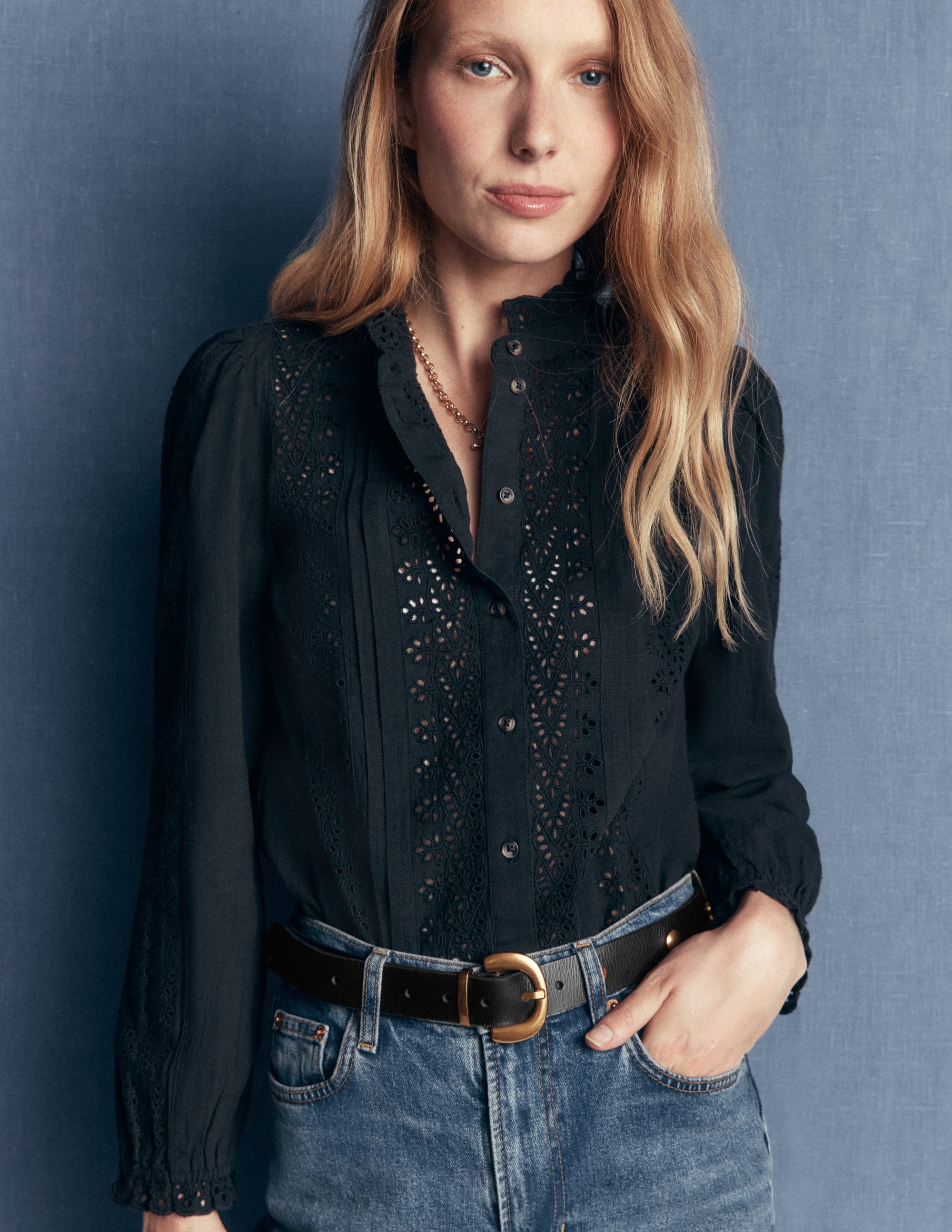 Stud Buckle Belt-Black
