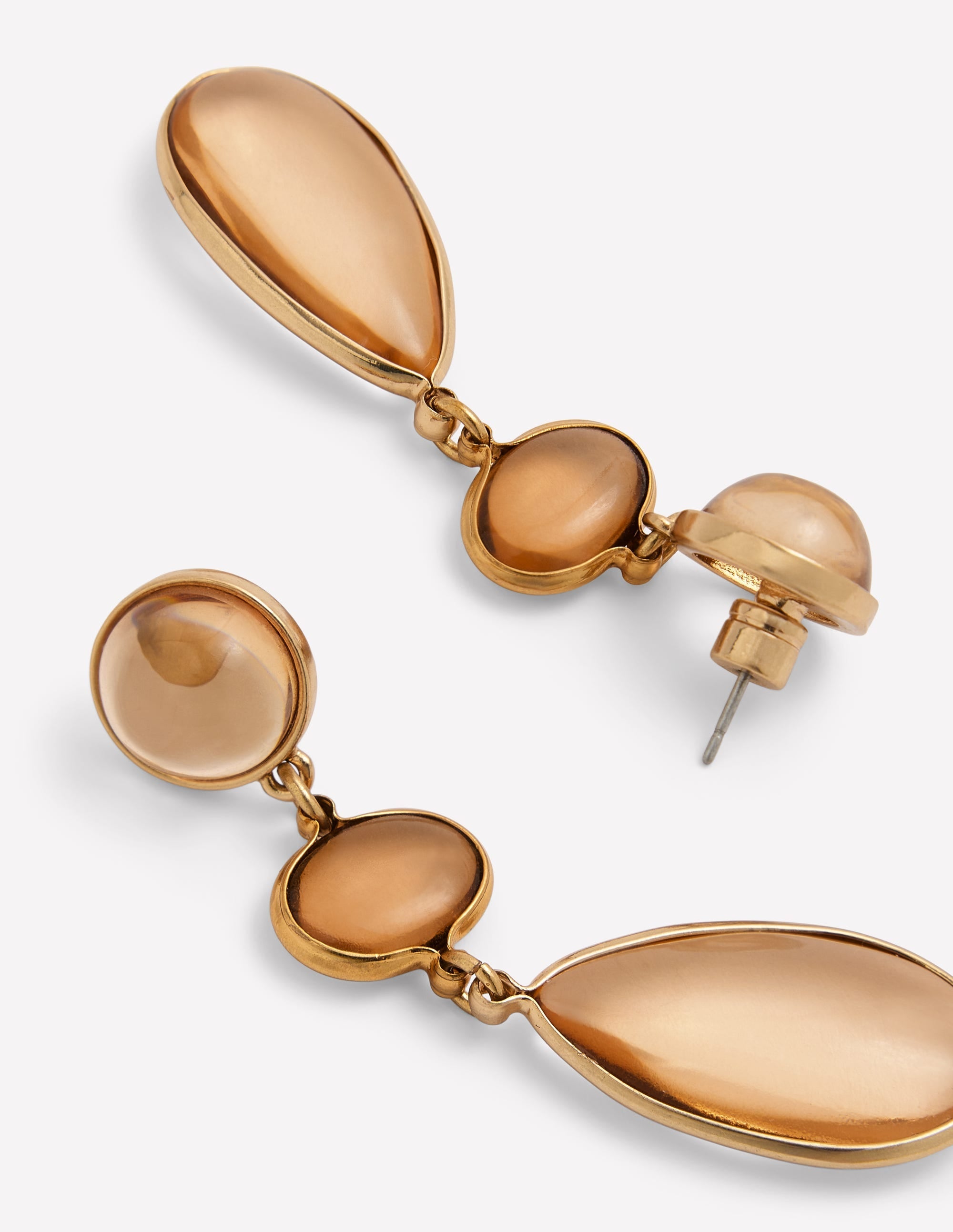 Jewel Tear Earrings-Topaz