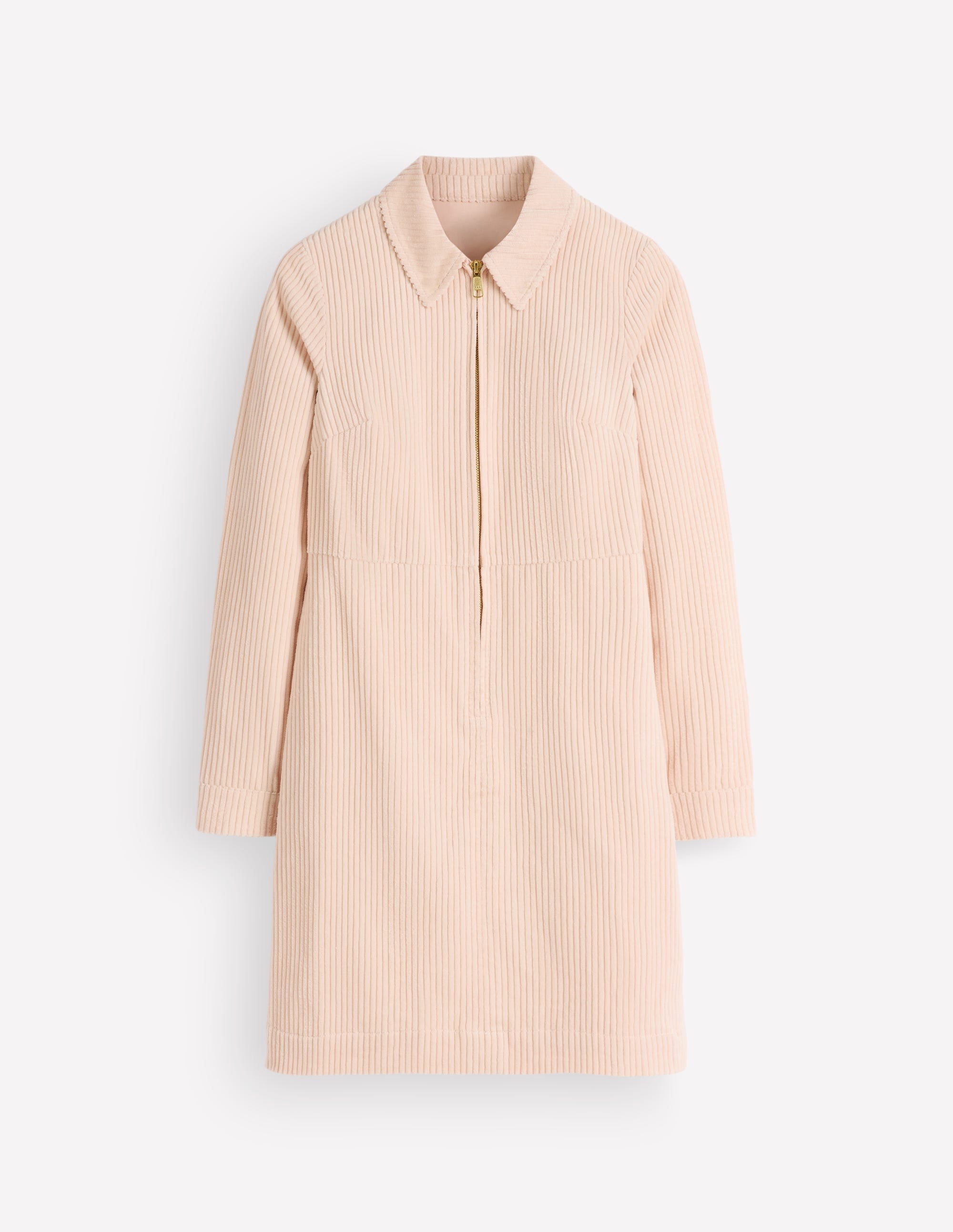 Cord Short Dress-Almond Milk