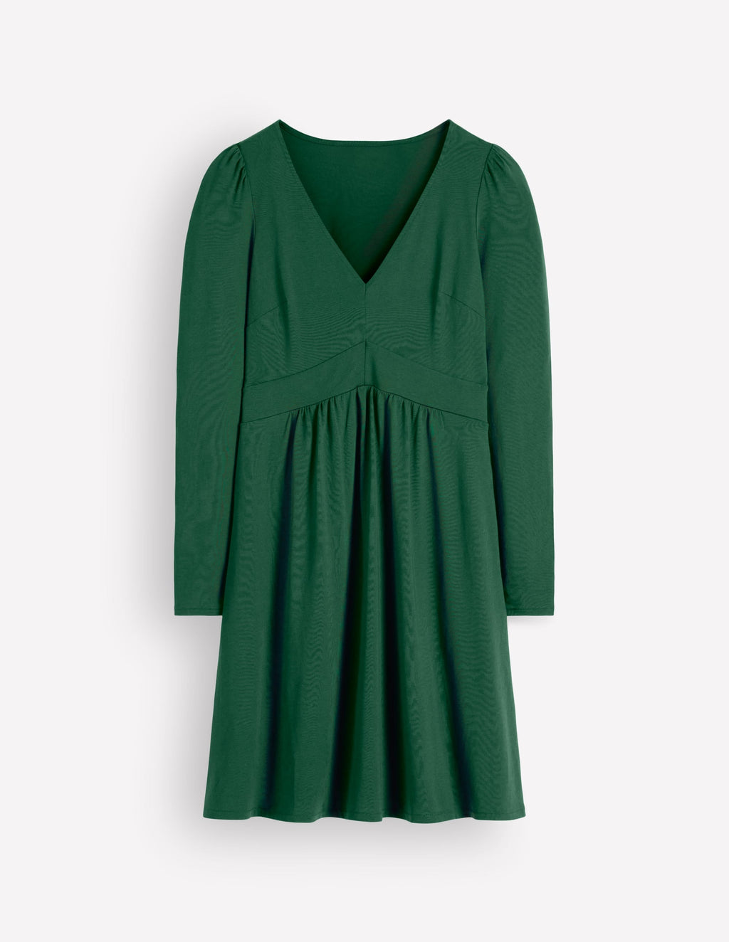 Jersey Short Dress-Hunter Green