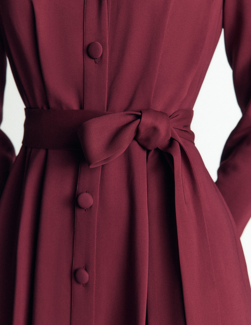 Pleated Shirt Dress-Deep Wisteria