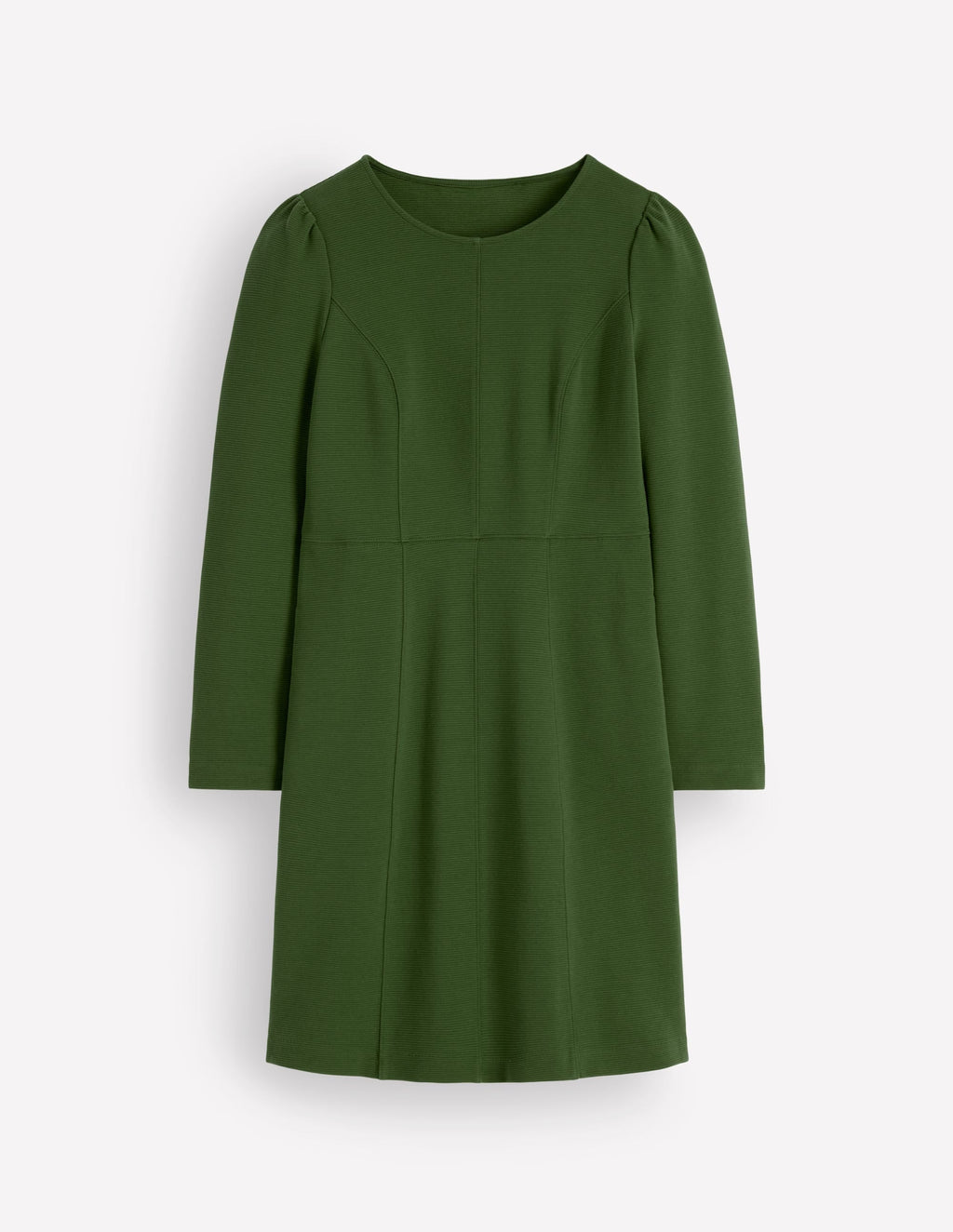 Seamed Ottoman Dress-Green Fir