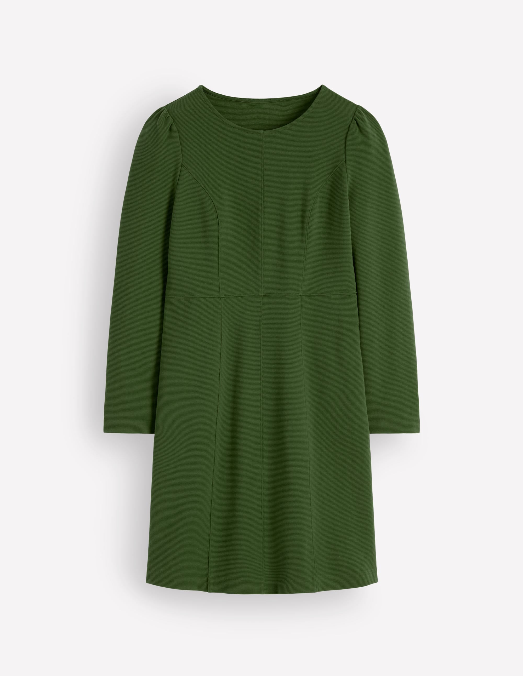 Seamed Ottoman Dress-Green Fir