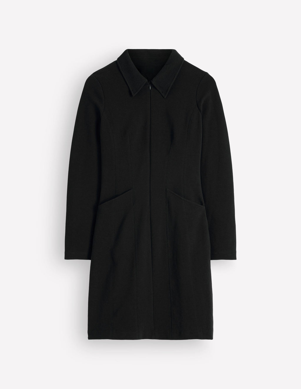 Ottoman Long Sleeve Dress-Black