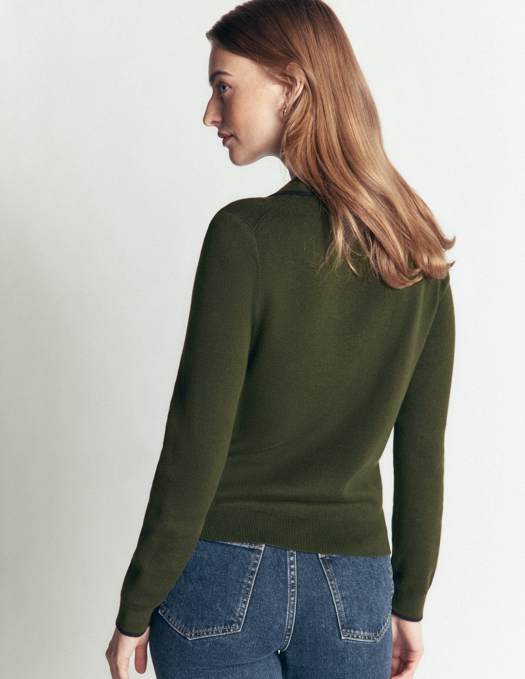 Henley Jumper-Forest Glade
