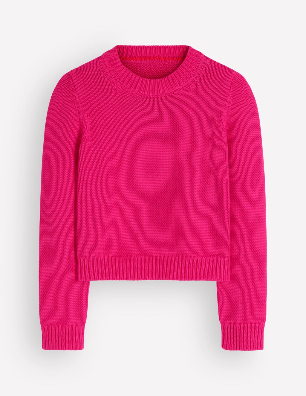 Chunky Cotton Jumper-Pink Peacock