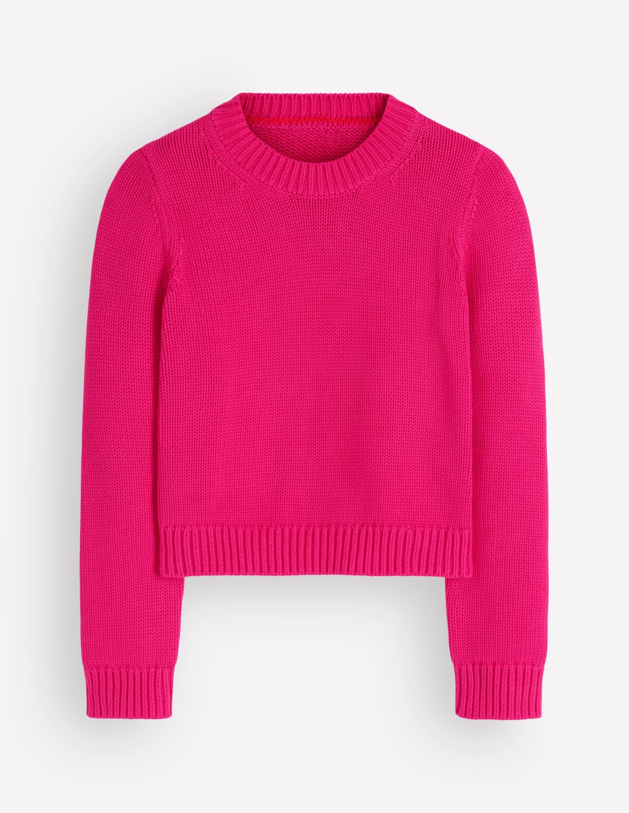 Chunky Cotton Jumper-Pink Peacock