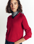 Cotton Crew Jumper-Crimson Red