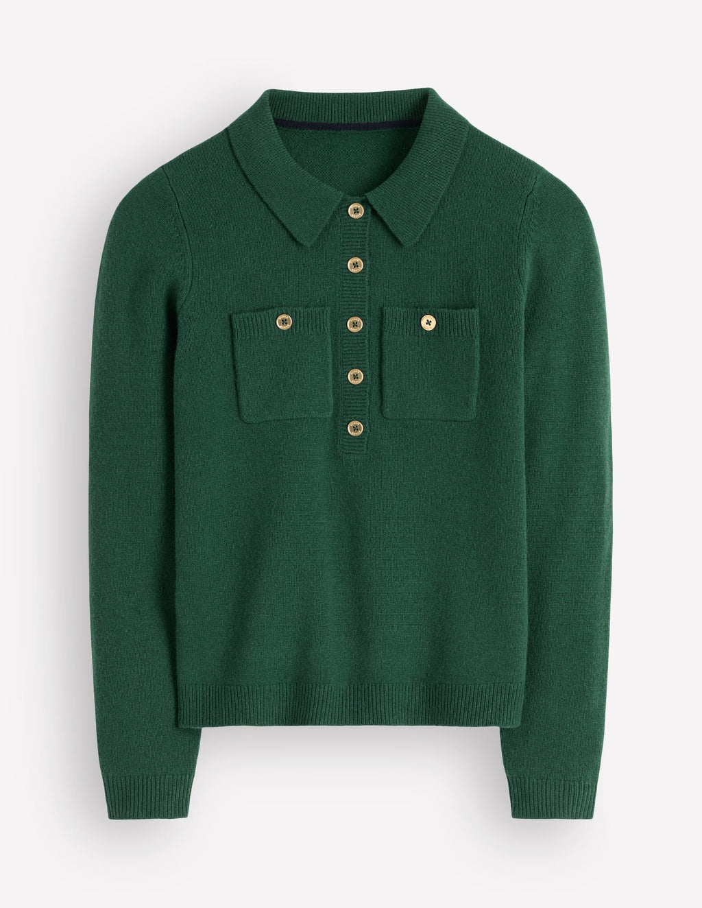 Merino Wool Jumper-Hunter Green