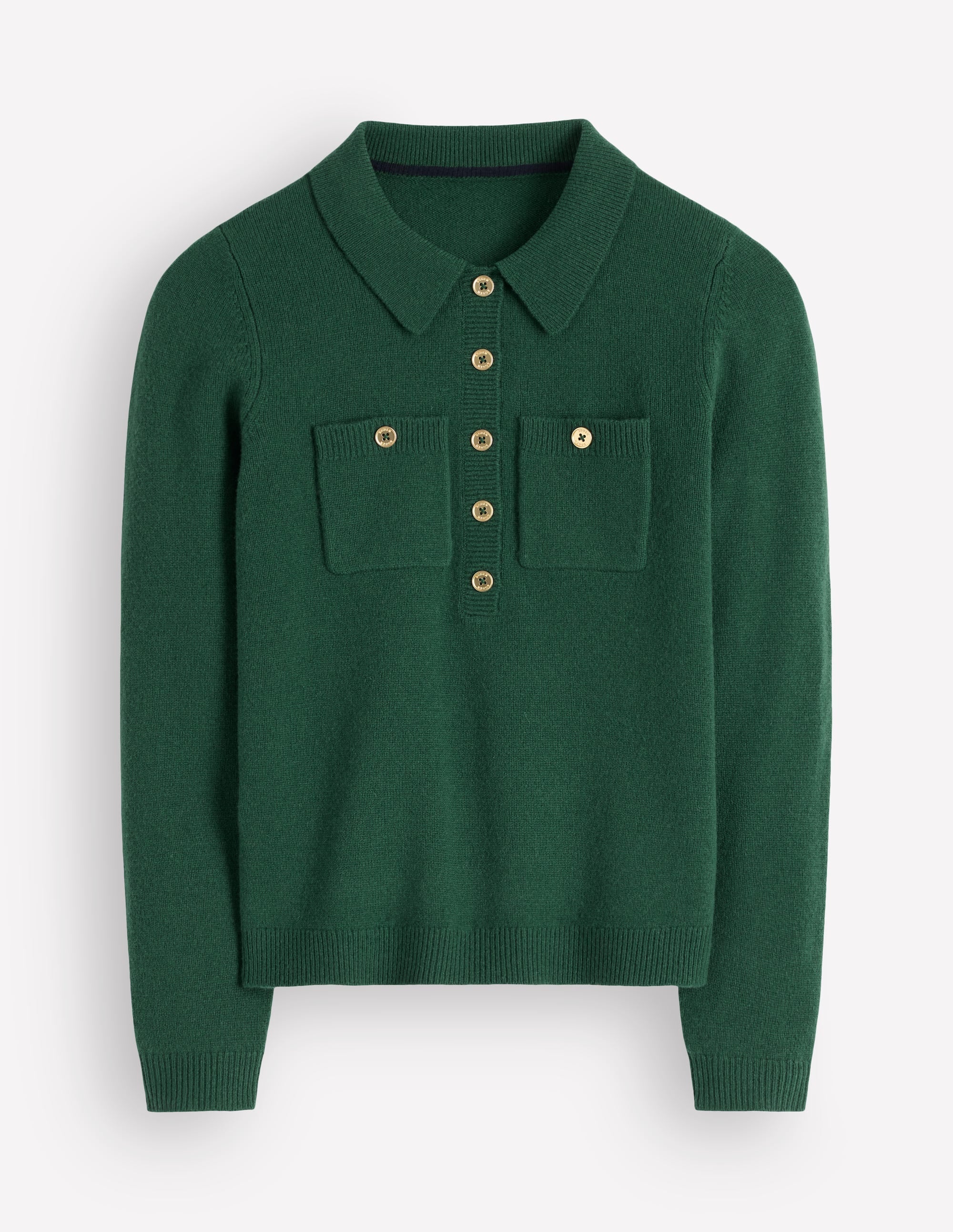 Merino Wool Jumper-Hunter Green