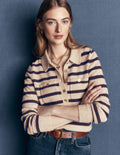 Merino Wool Jumper-Mink, Stripe