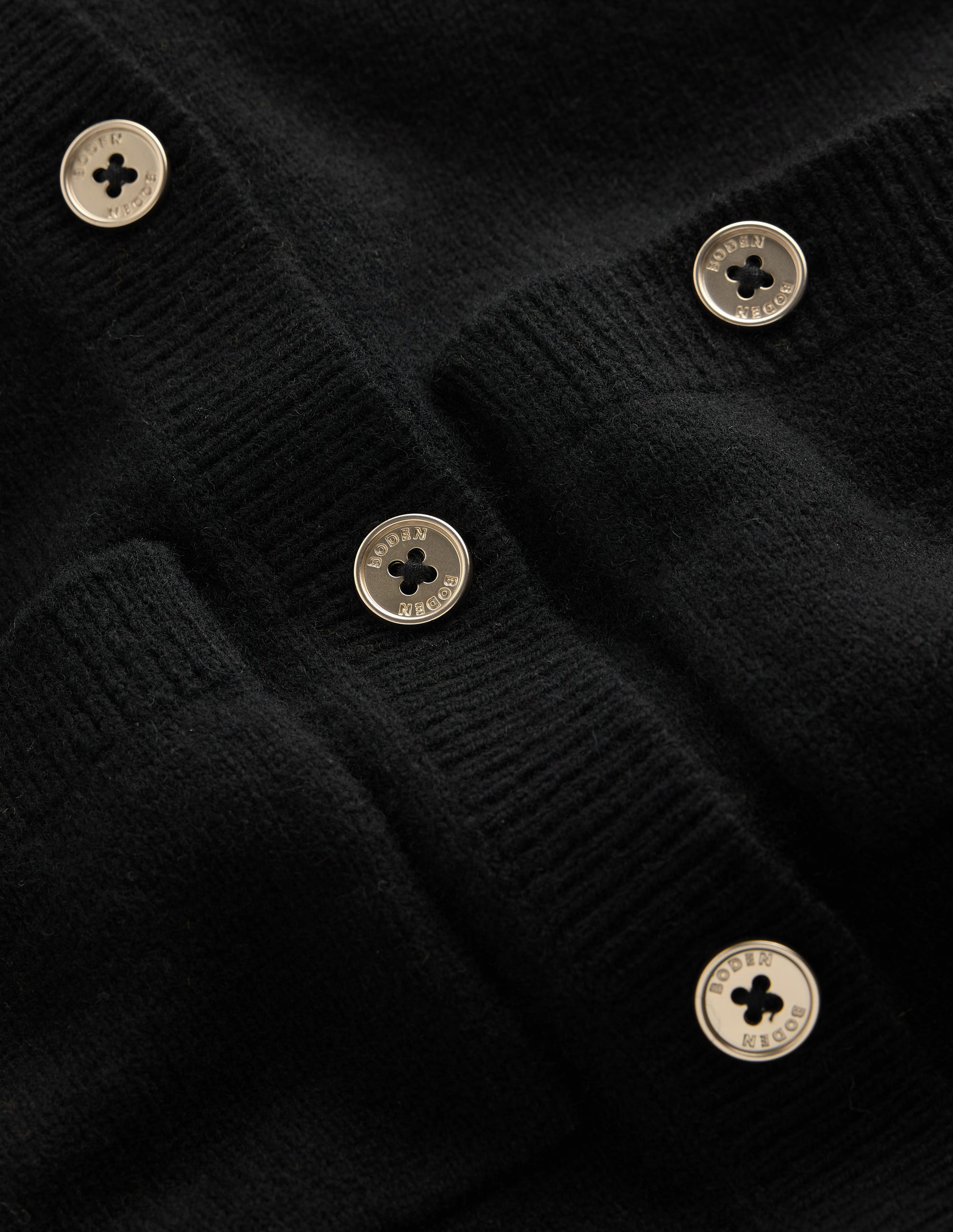 Merino Wool Cardigan-Black