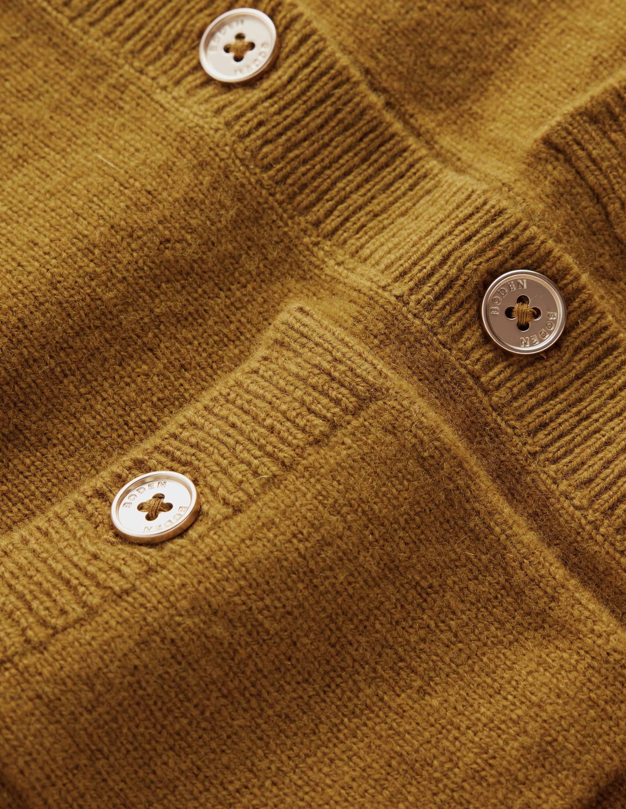 Merino Wool Cardigan-Spiced Chai