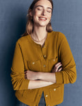 Merino Wool Cardigan-Spiced Chai