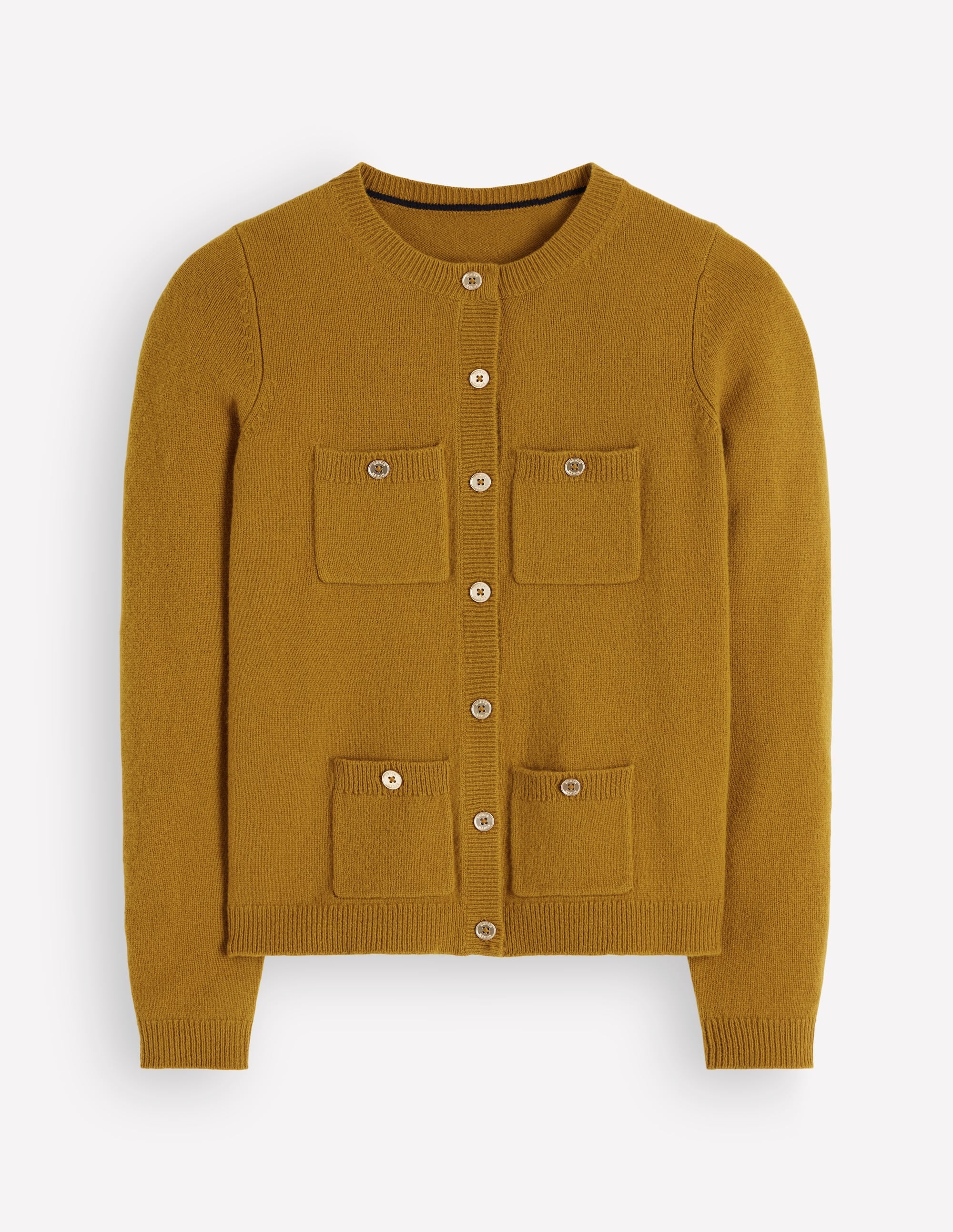 Merino Wool Cardigan-Spiced Chai