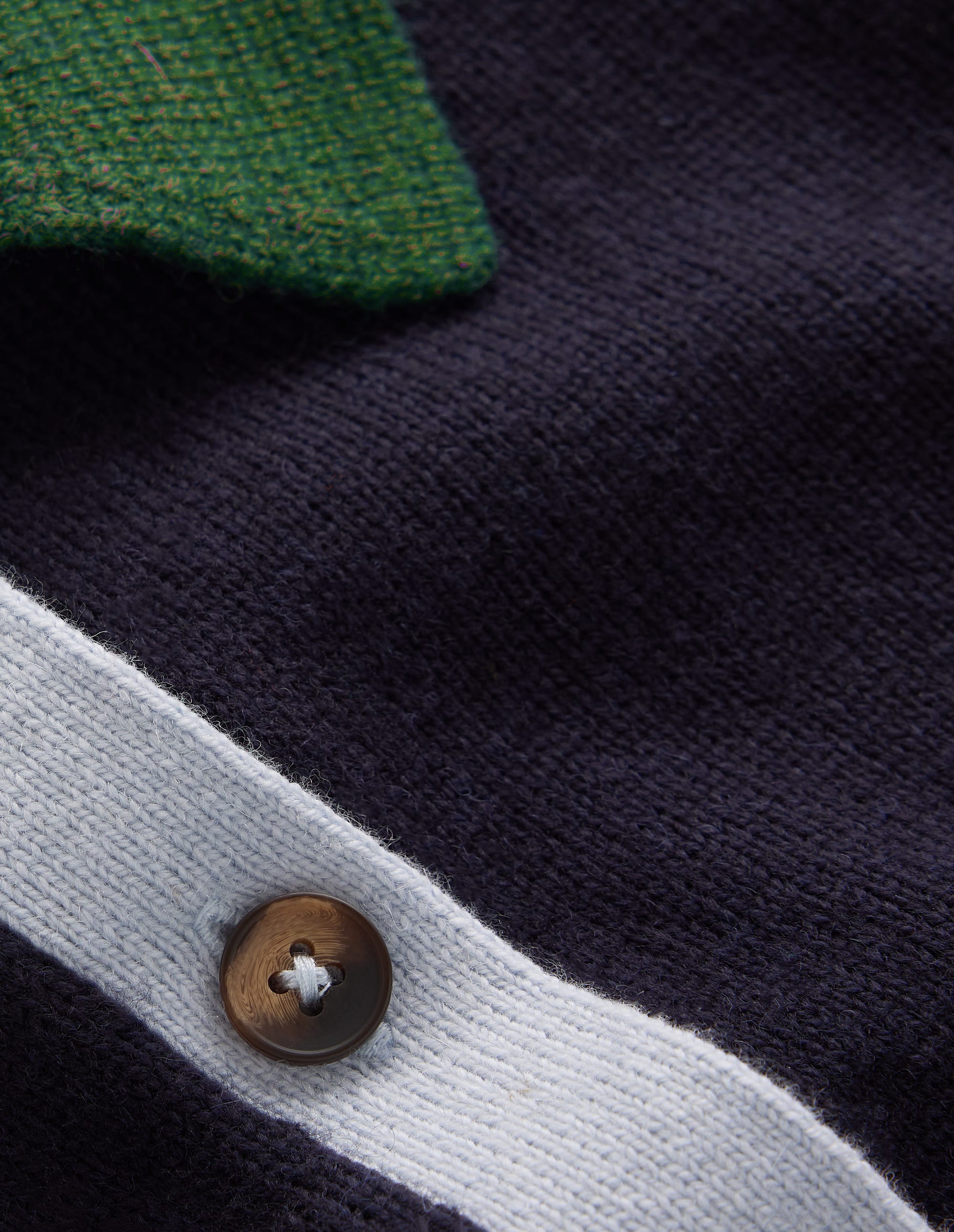 Alpaca Blend Cardigan-Navy Colour Block