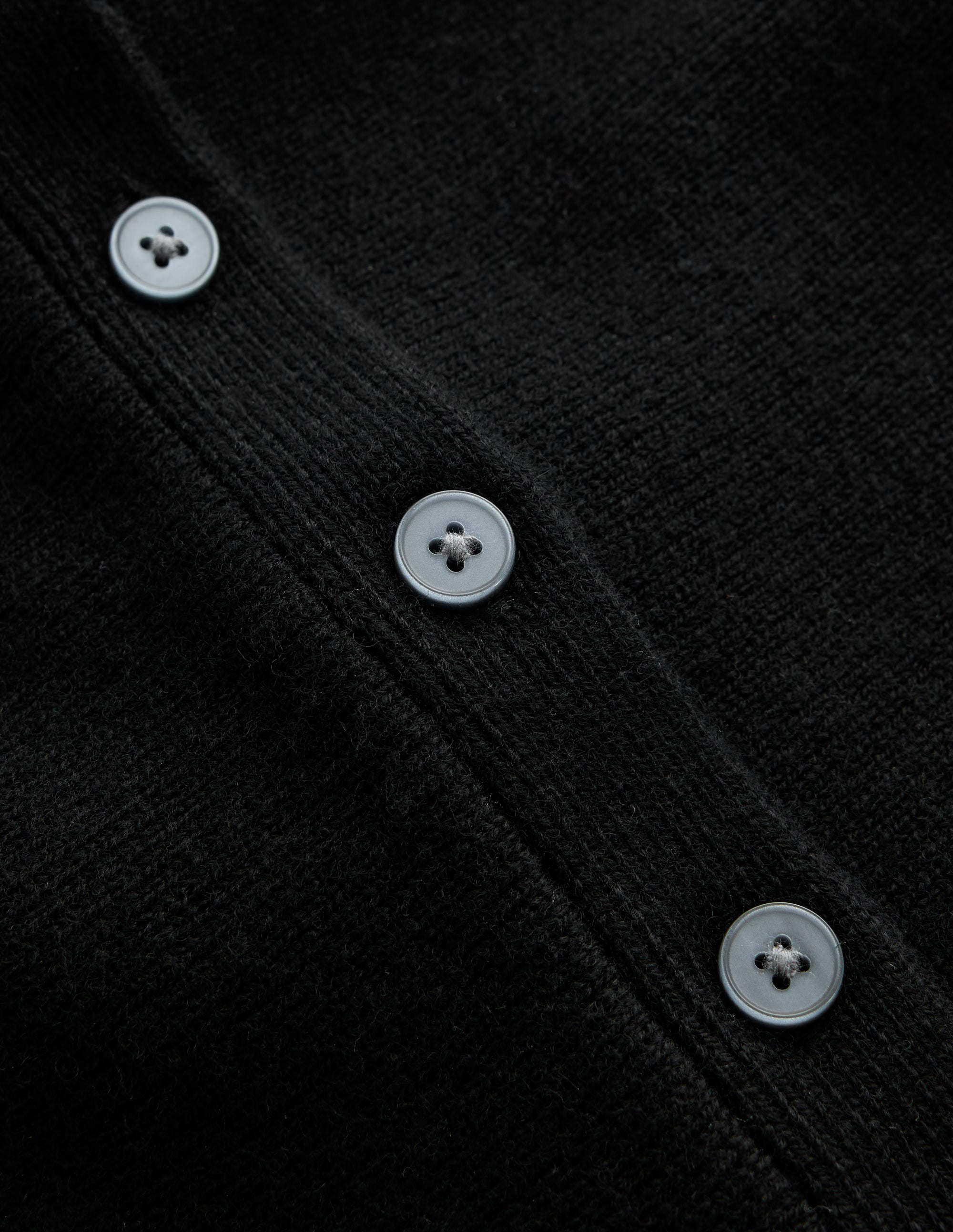 Fitted Wool Peplum Cardigan-Black