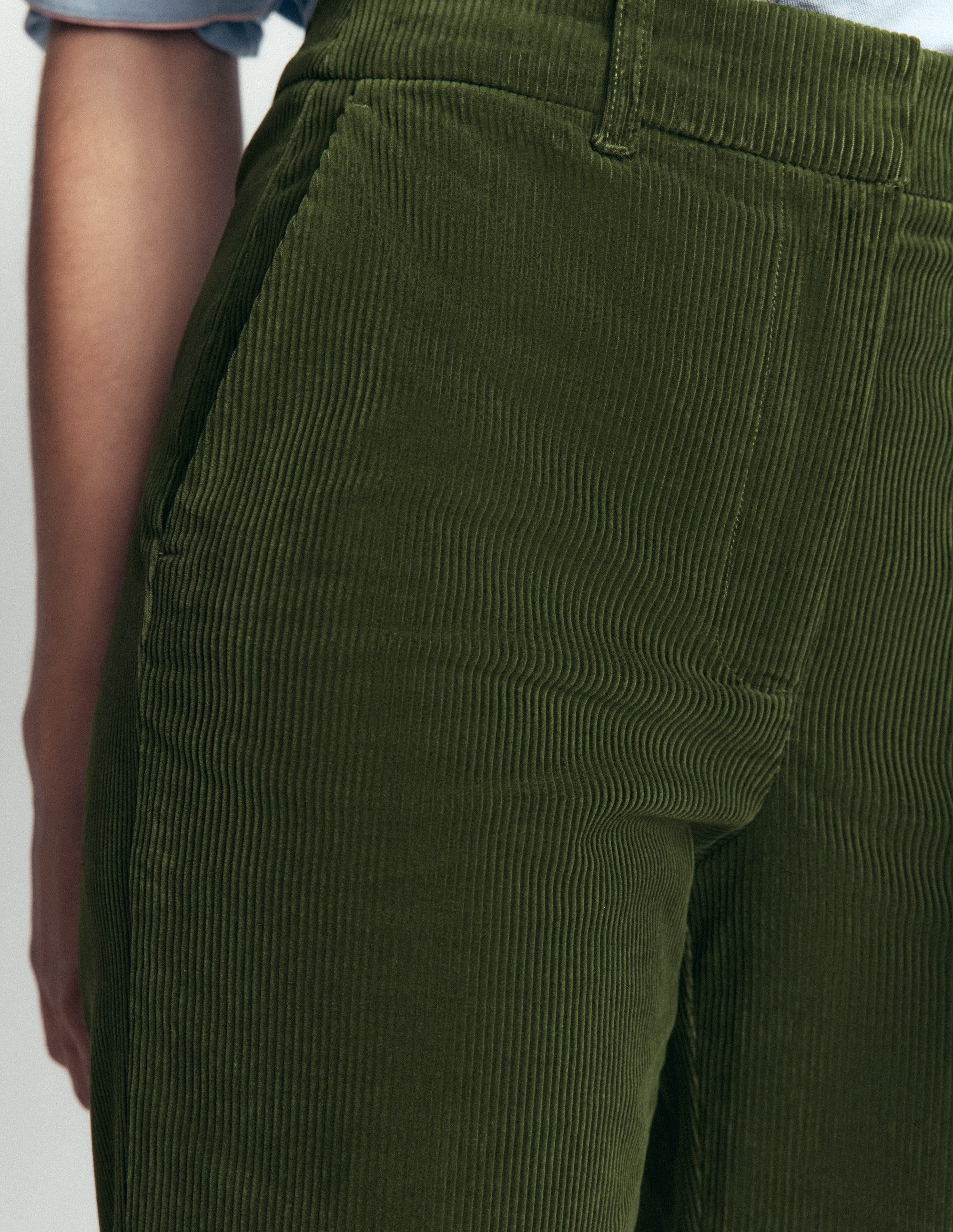 Cord Trousers-Forest Green