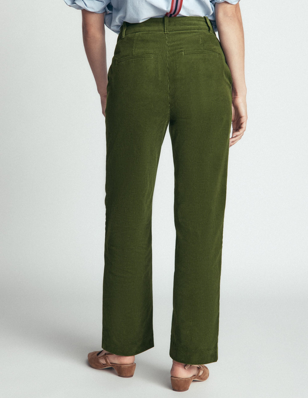 Cord Trousers-Forest Green