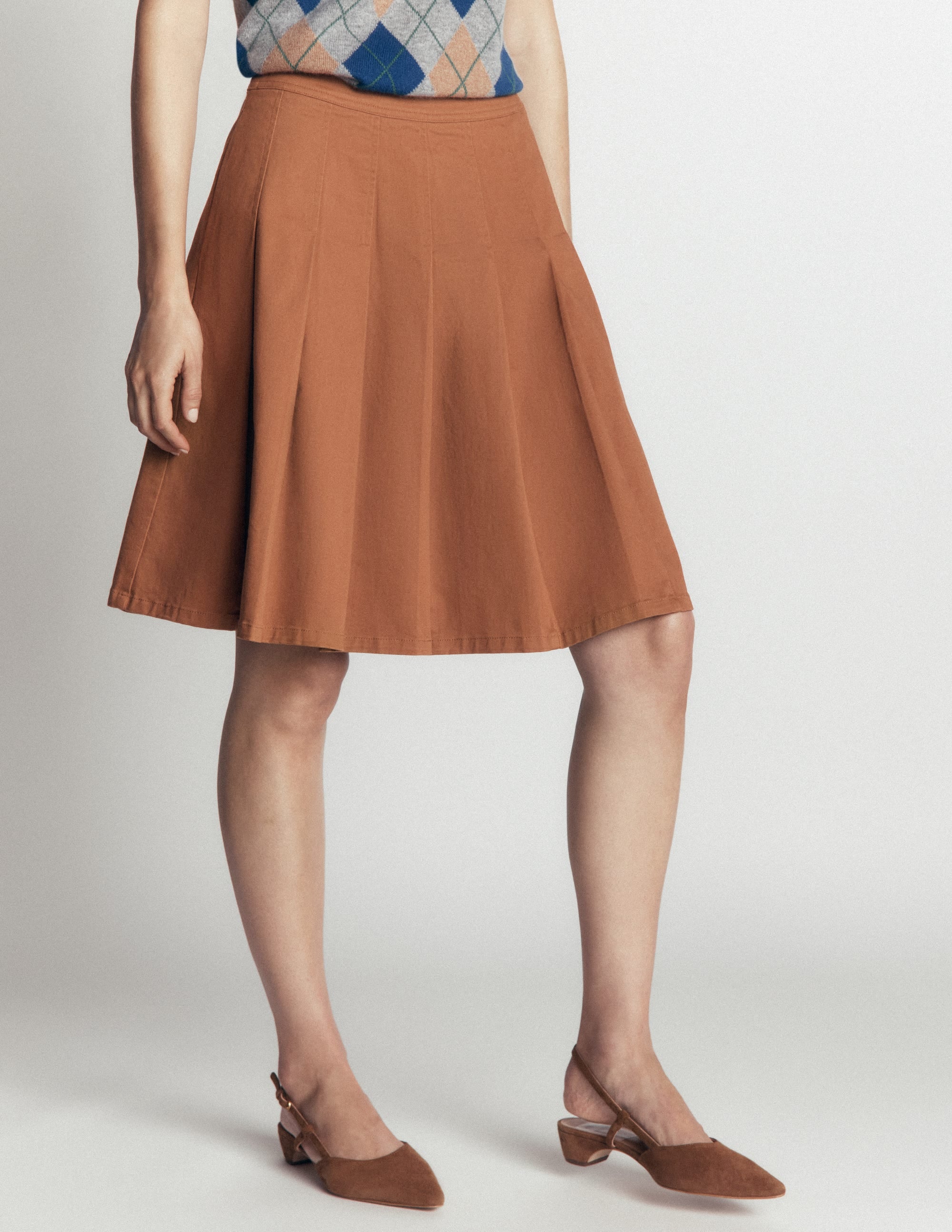 Cotton Skirt-Ginger