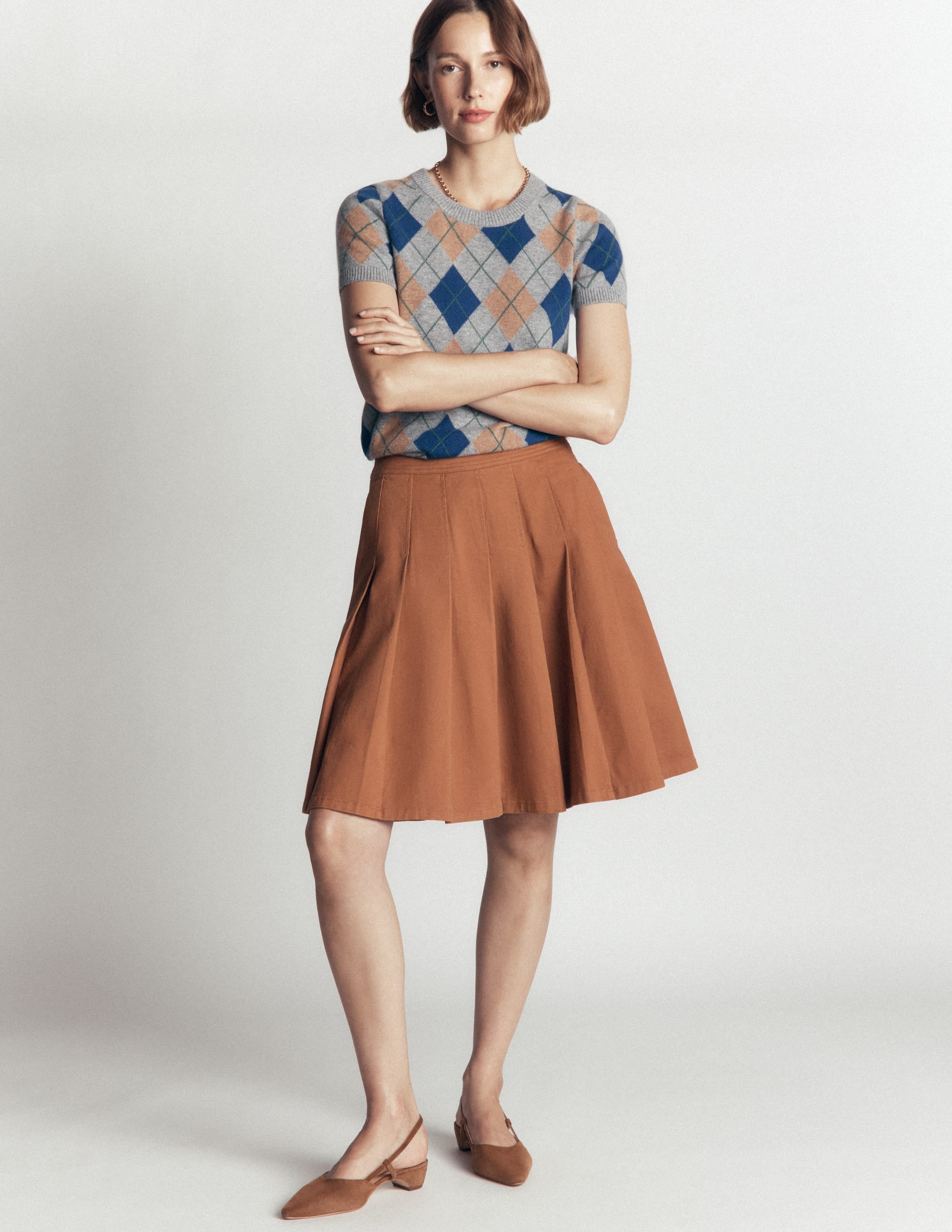 Cotton Skirt-Ginger