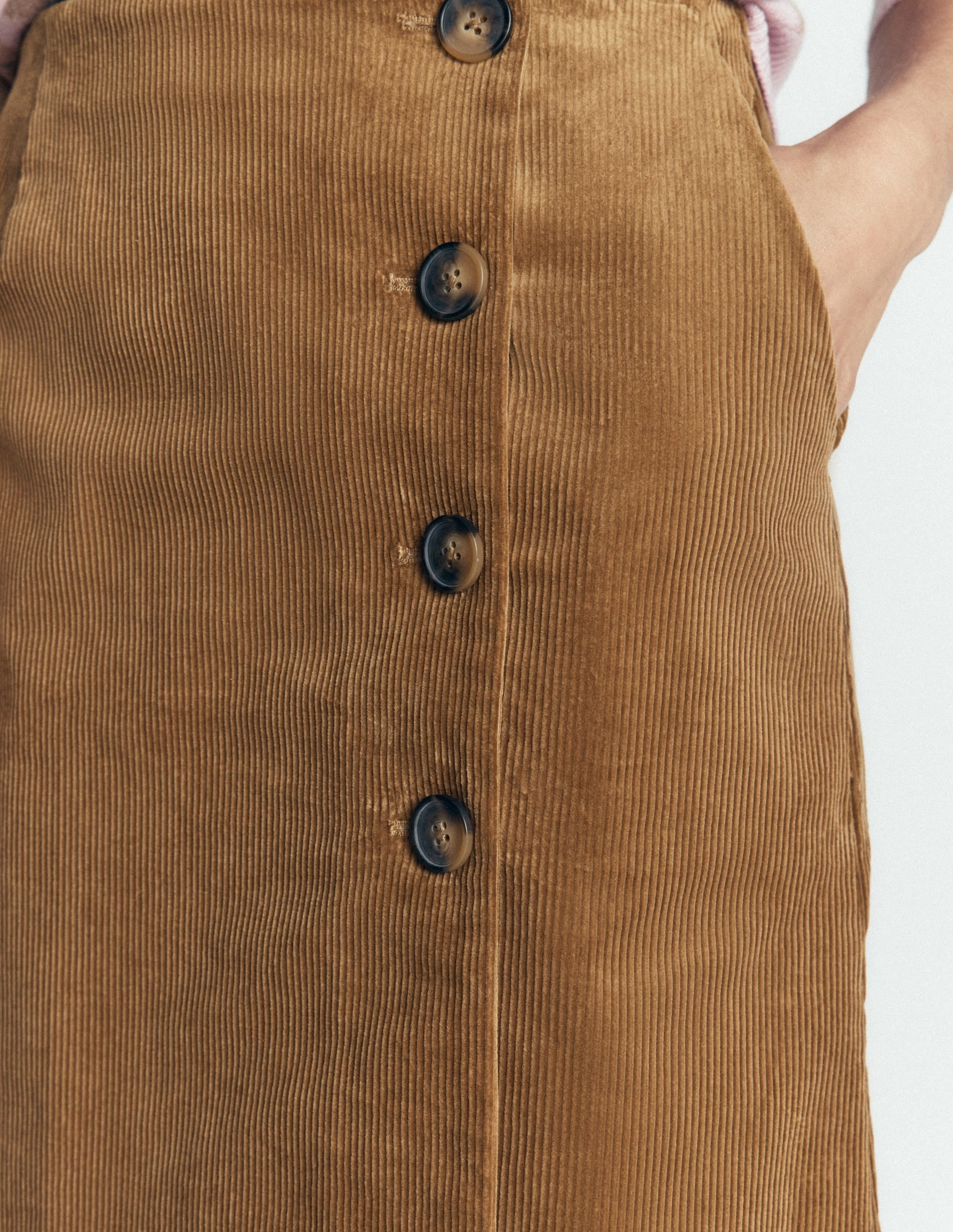 Button Cord Wrap Skirt-Gingerbread