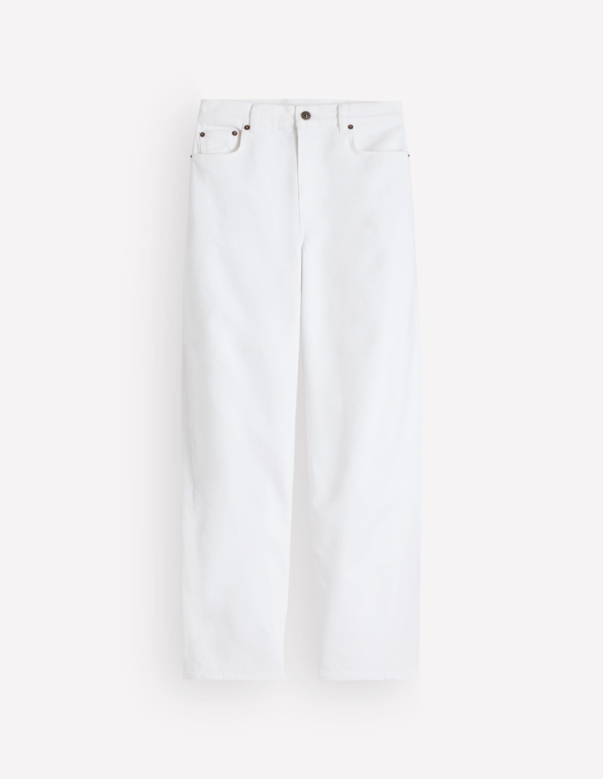 Barrel Leg Jeans-White