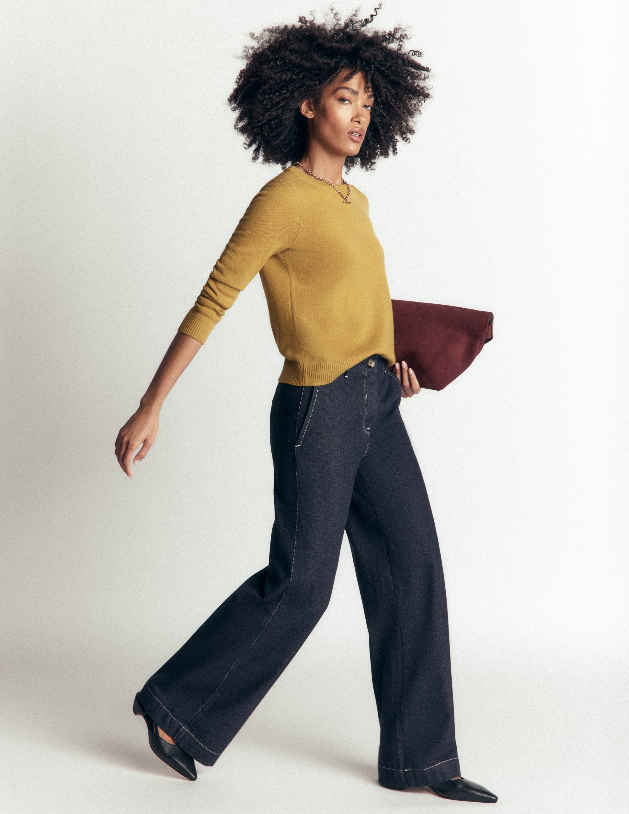 Twill Trousers-Indigo