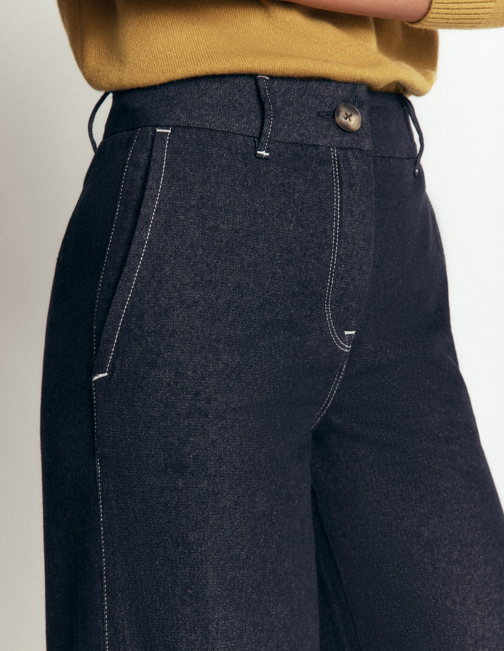 Twill Trousers-Indigo