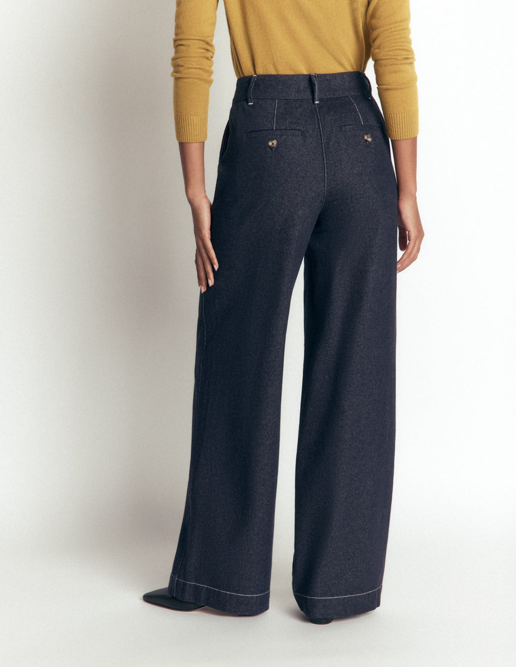 Twill Trousers-Indigo