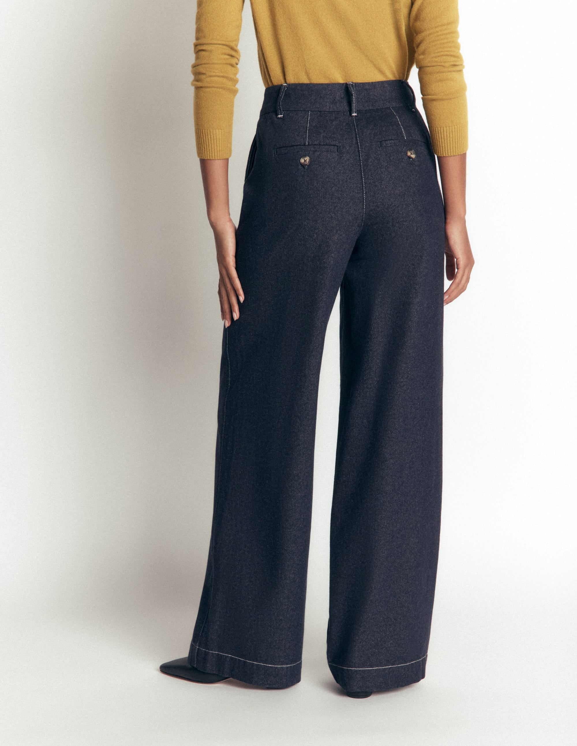 Twill Trousers-Indigo