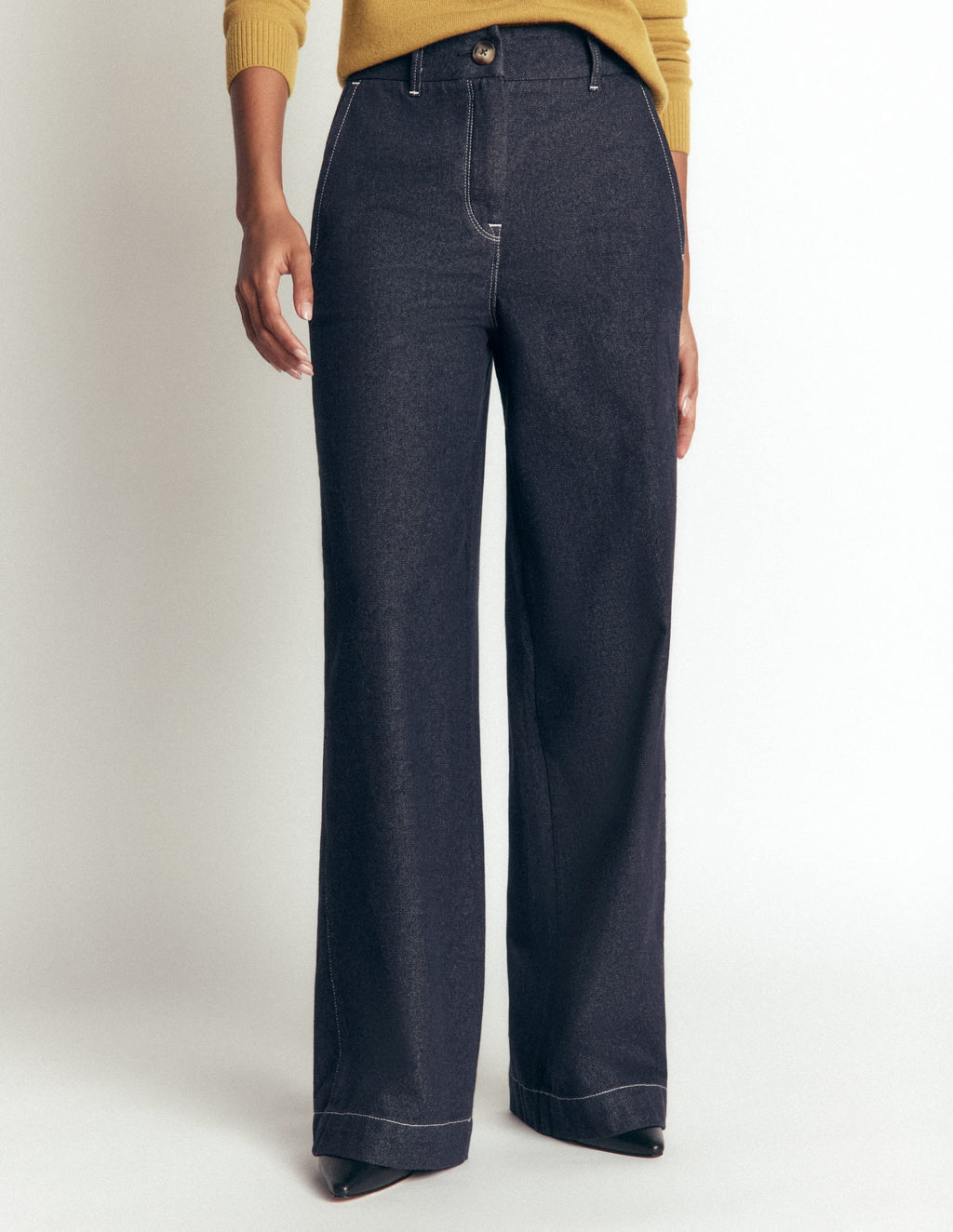 Twill Trousers-Indigo