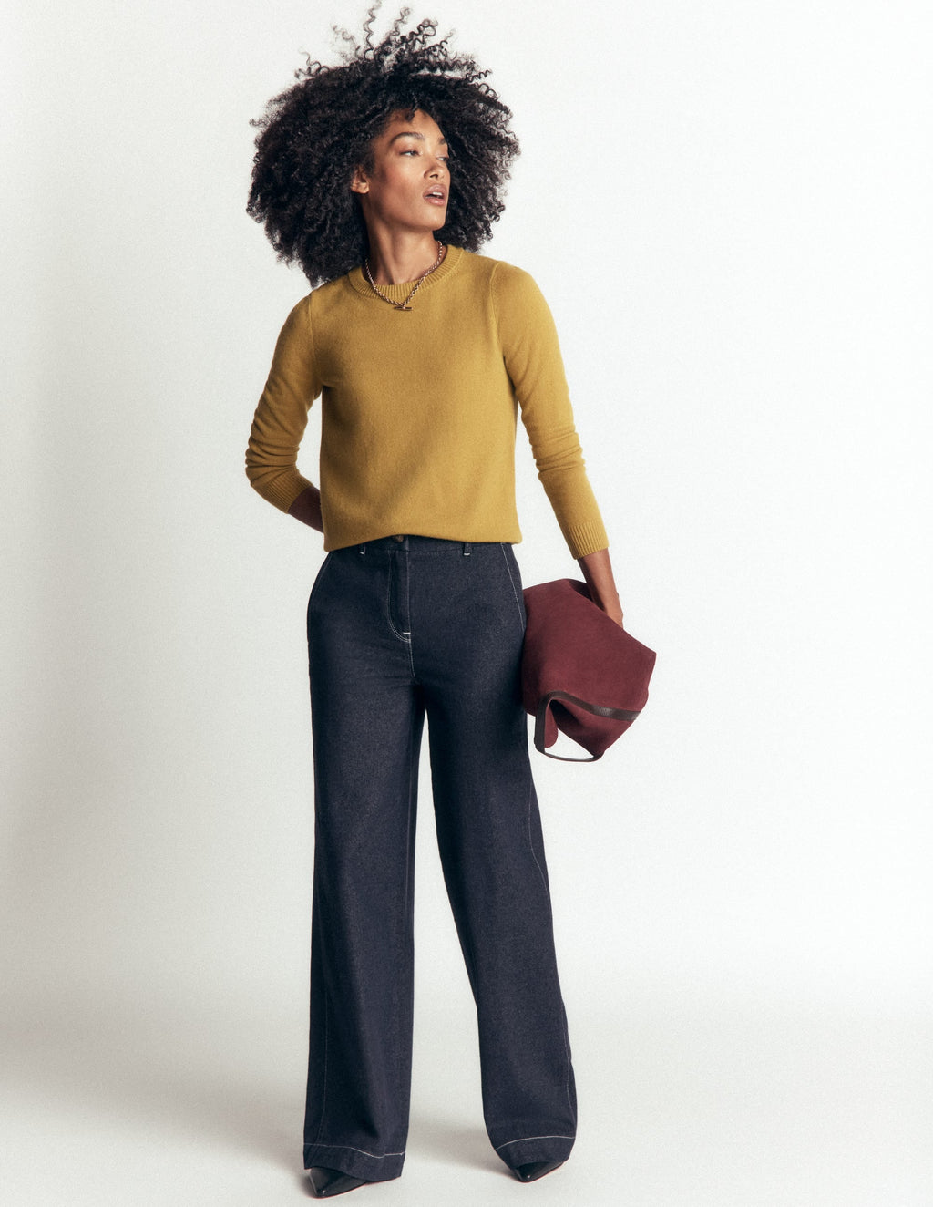 Twill Trousers-Indigo