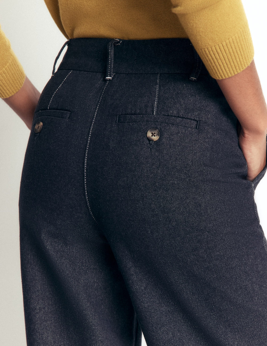 Twill Trousers-Indigo