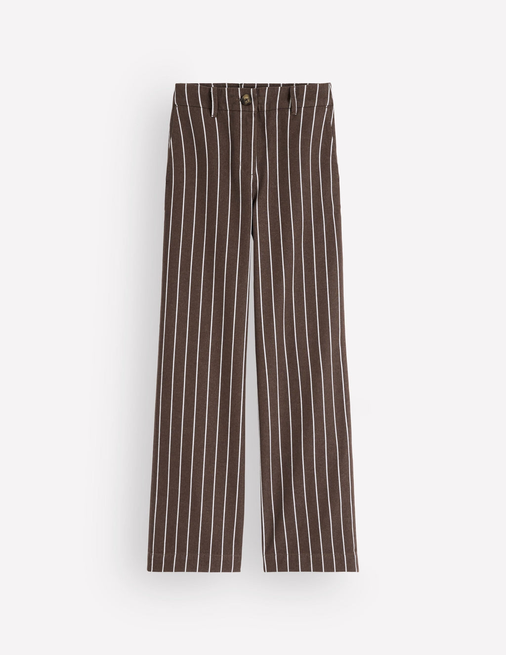 Twill Trousers-Brown Stripe